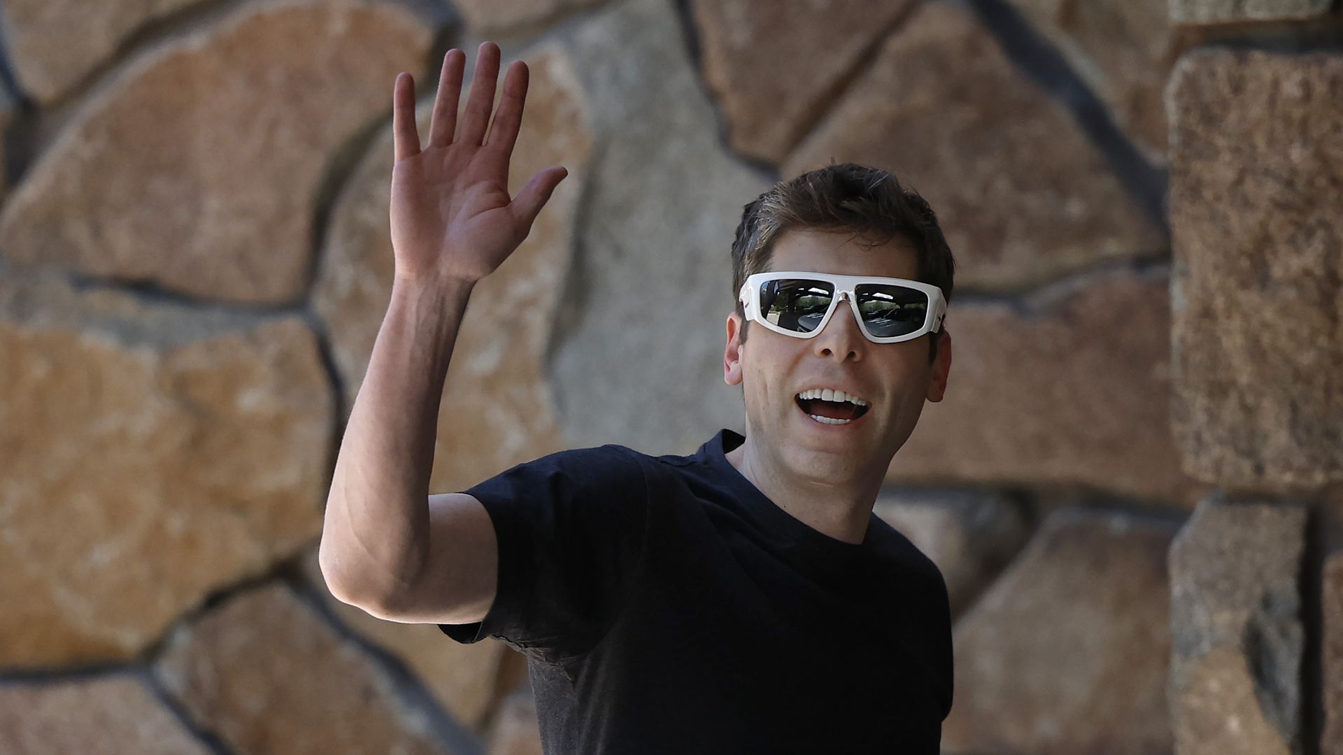 CEO of OpenAI Sam Altman arrives at the Sun Valley lodge for the Allen & Company Sun Valley Conference on July 8, 2025 in Sun Valley, Idaho. Every year, some of the world's wealthiest and most powerful figures from the media, finance, technology, and political spheres converge at the Sun Valley Res