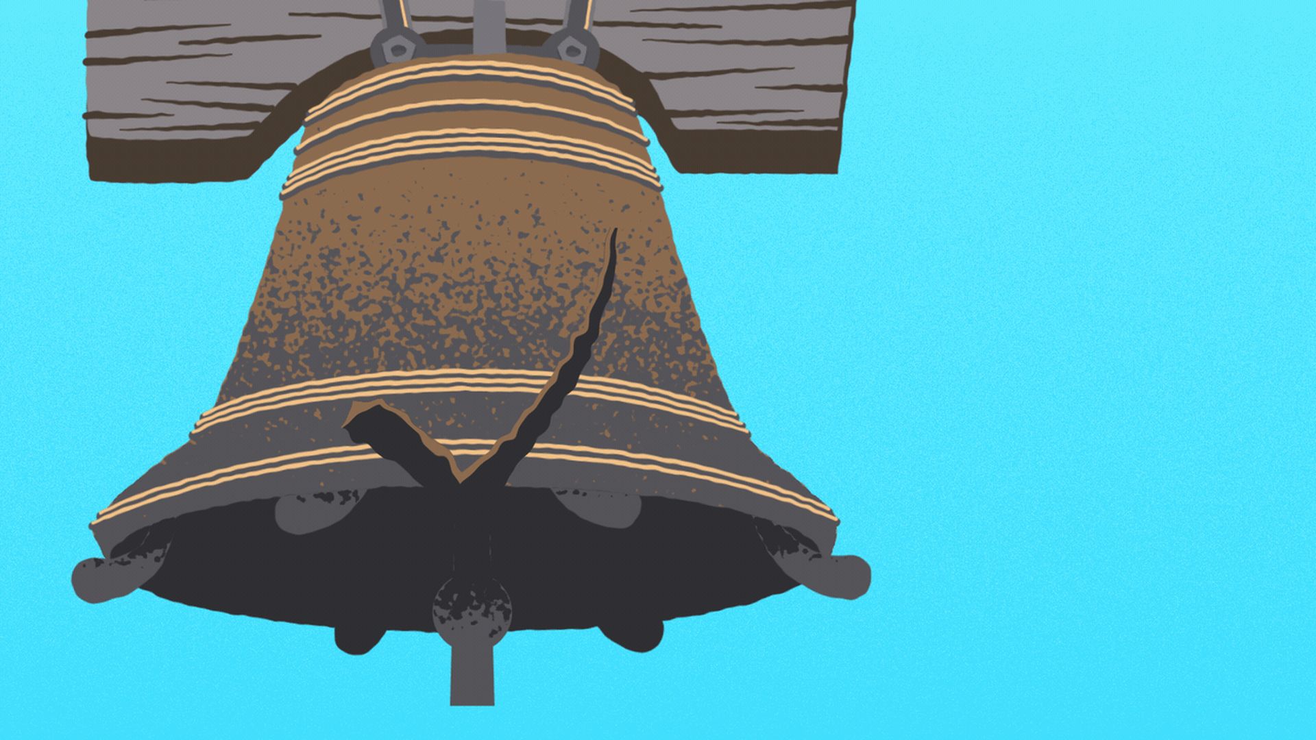 An illustration of the Liberty Bell with a check through it