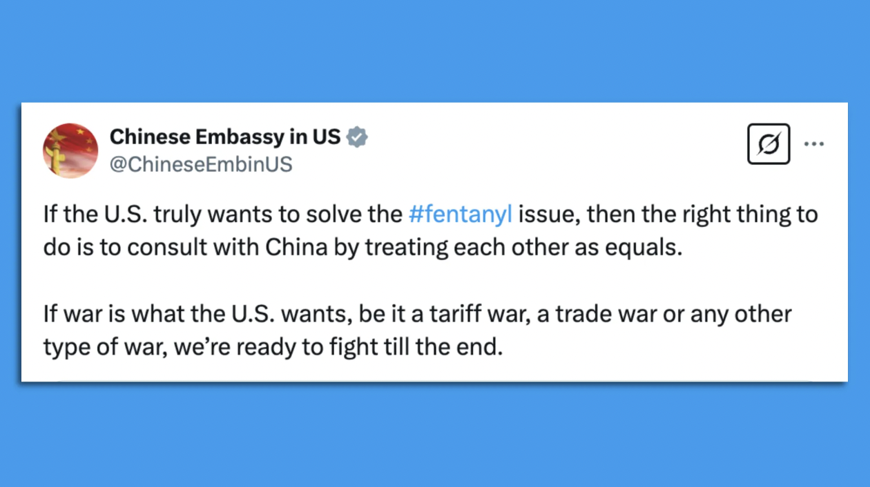 Chinese Embassy's post on X
