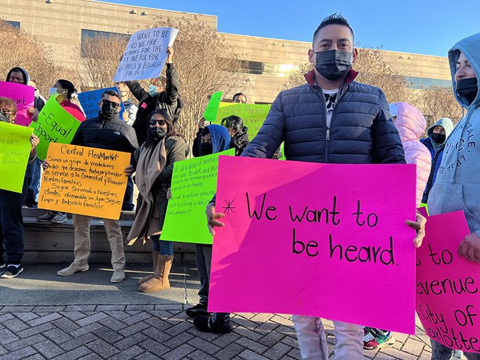 open air market protest