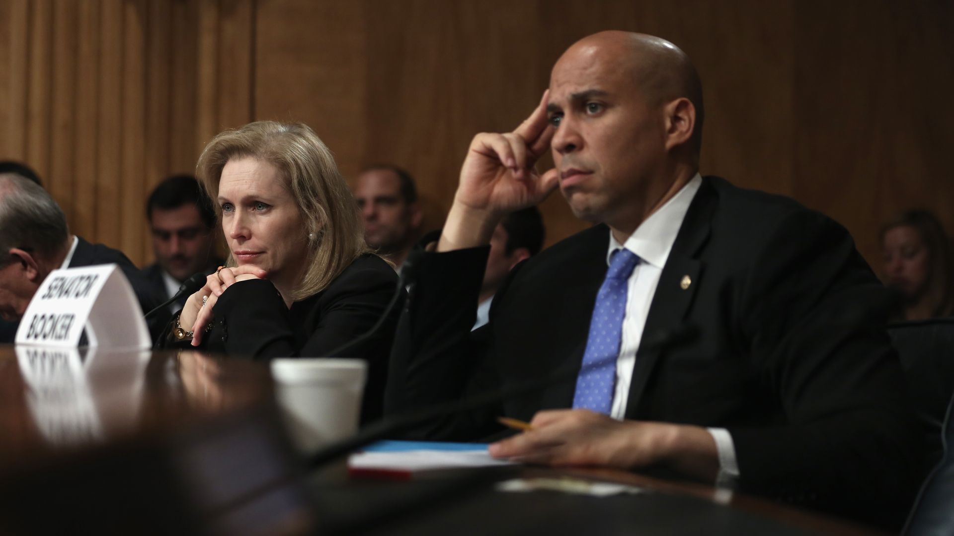 Sens. Gillibrand and Booker.
