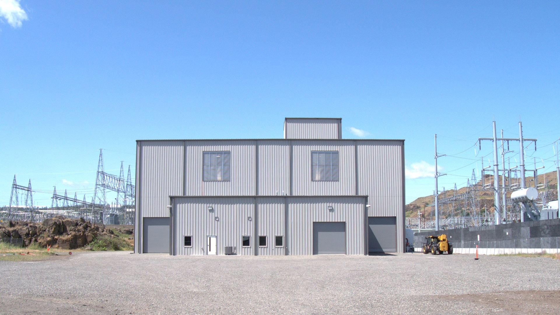A facility that houses direct air capture machines built by startup 280 Earth in The Dalles, Oregon.