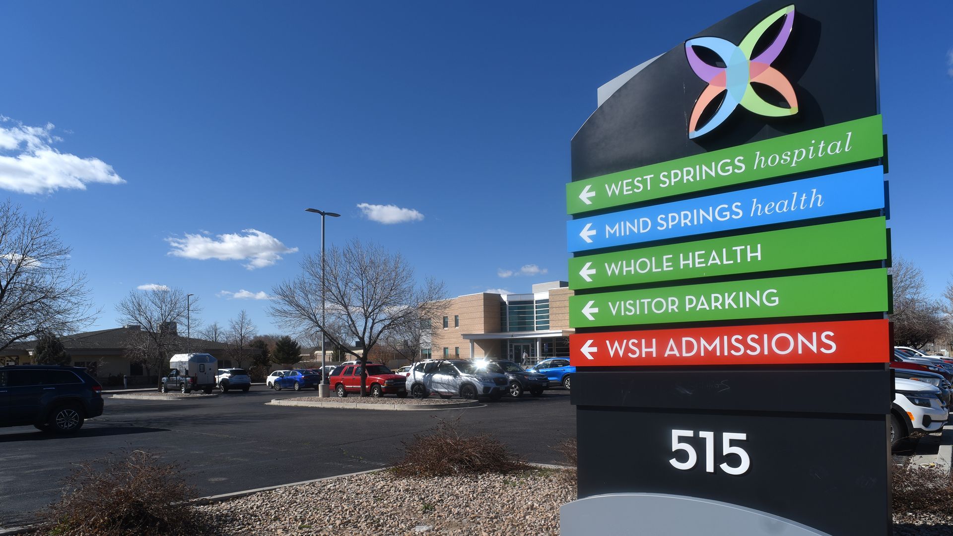 A sign outside Grand Junction-based Mind Springs Health. Photo: Dean Humphrey, COLab