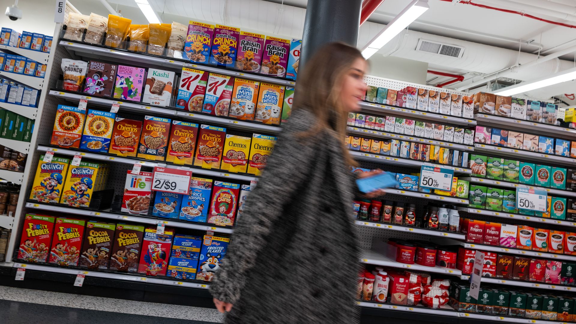 A person shops at a Whole Foods Market grocery store on December 17, 2024 in New York City.