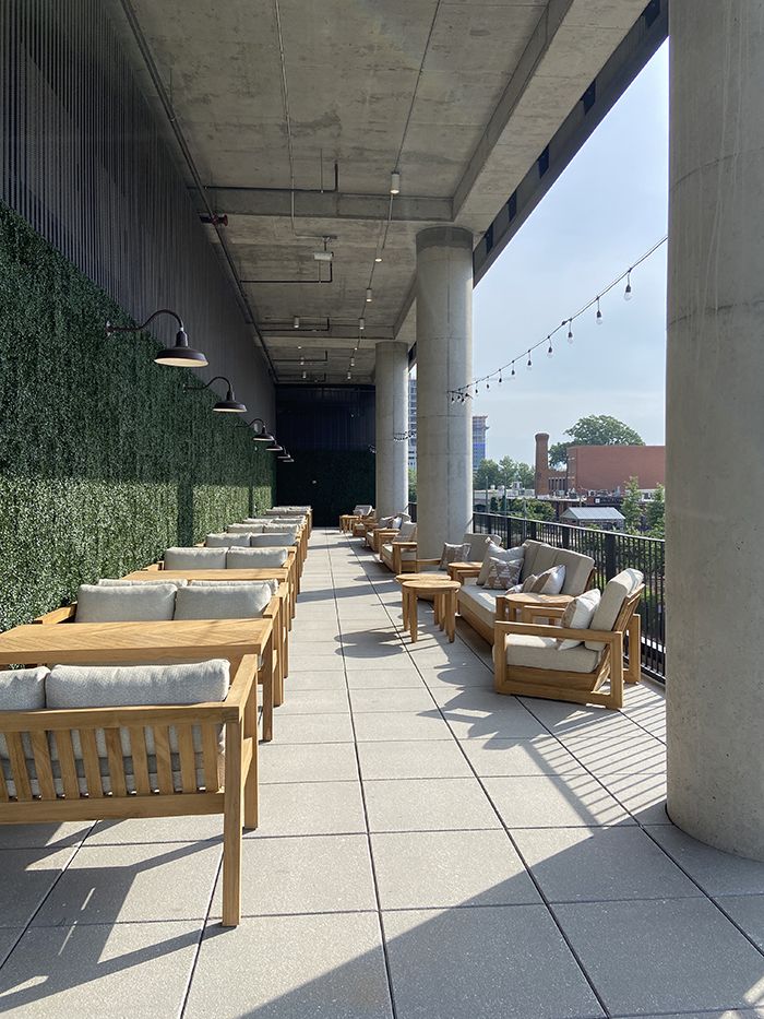 Sycamore Brewing's second-floor biergarten.