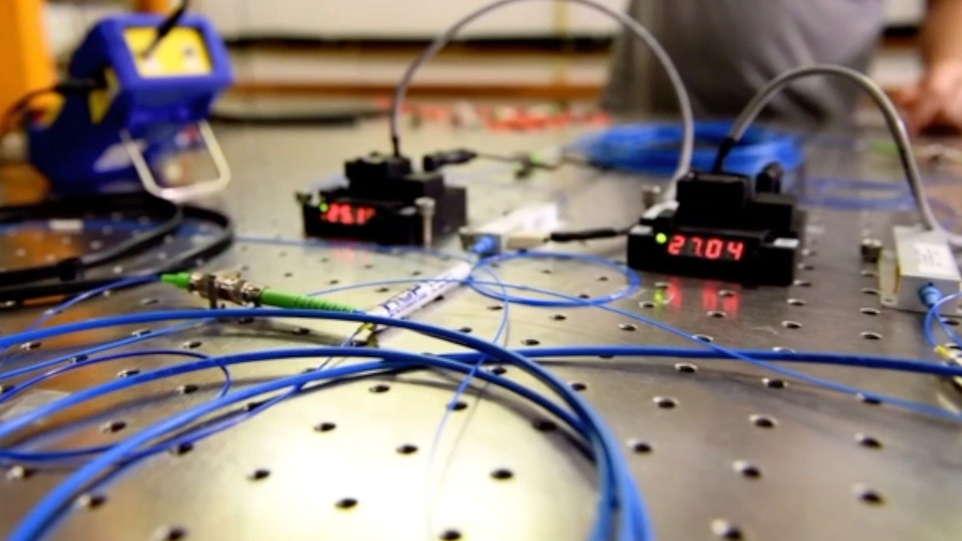 Equipment used in a demonstration of high-fidelity quantum teleportation at the Fermilab Quantum Network