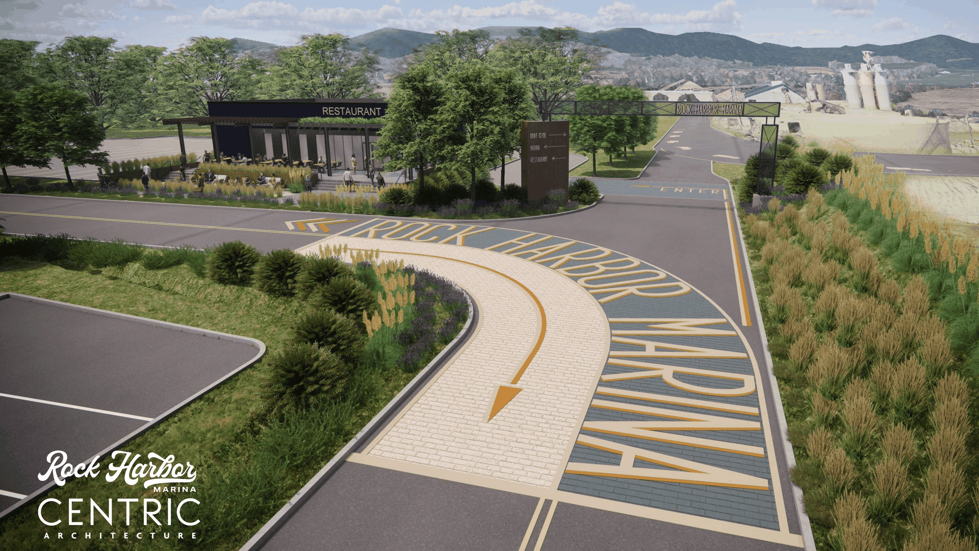 A rendering of the Rock Harbor Marina