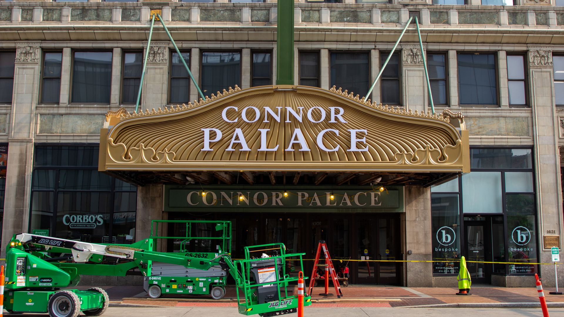 Playhouse Square's Connor Palace gets new marquee - Axios Cleveland