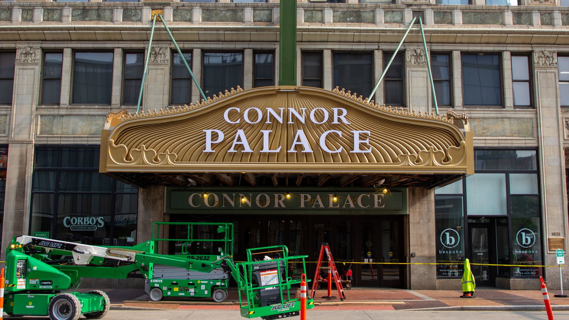 The front of Connor Palace in Cleveland. 