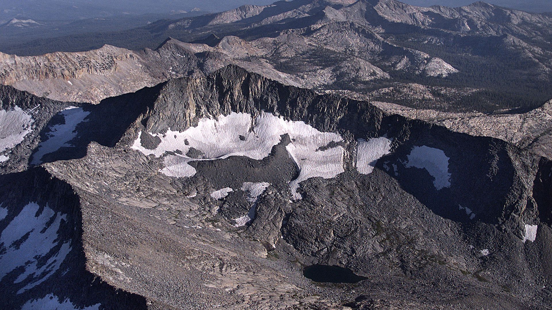 Merced Peak Glacier in the Southern Yosemite Valley.