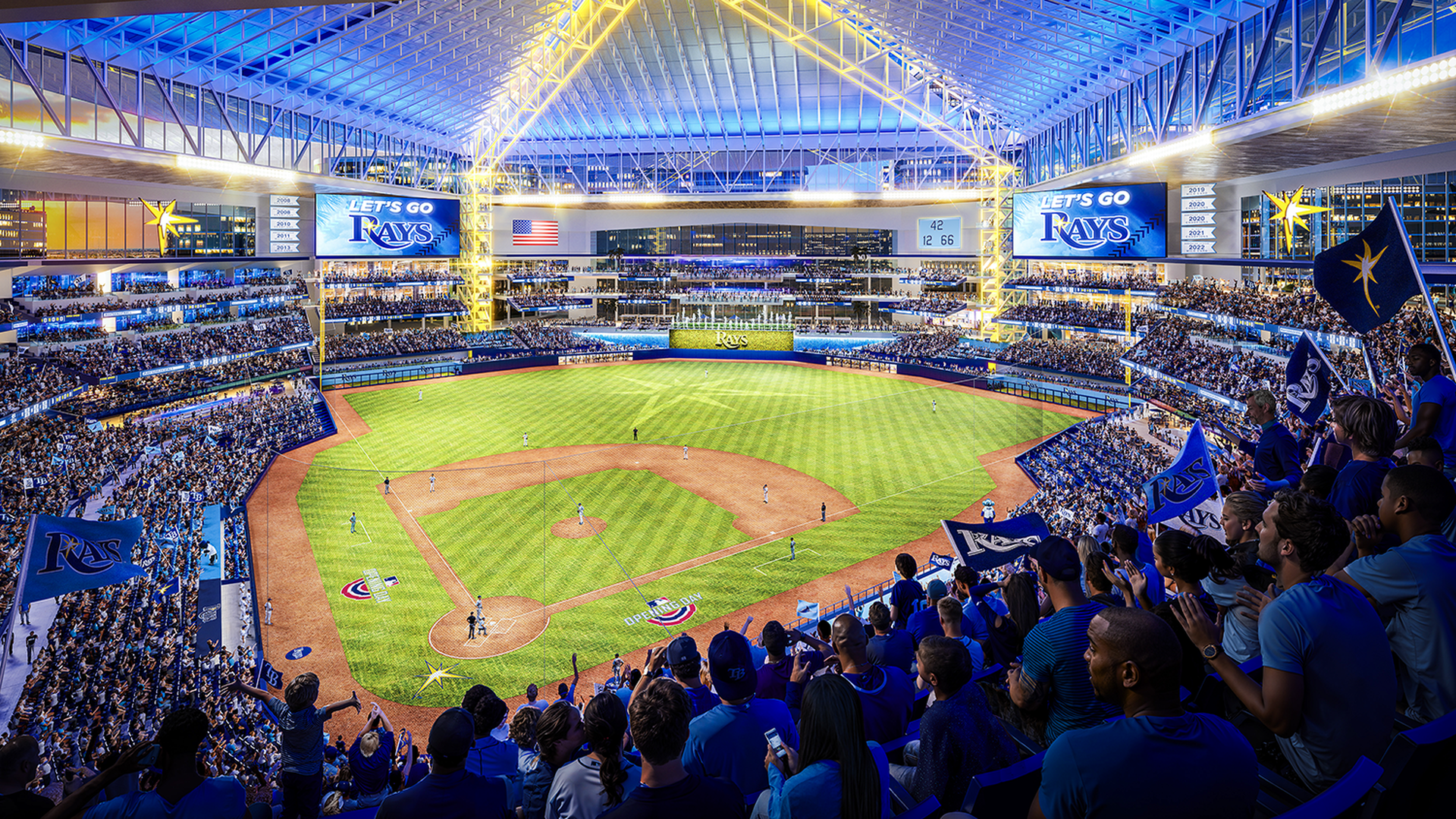 rendering of inside of baseball stadium