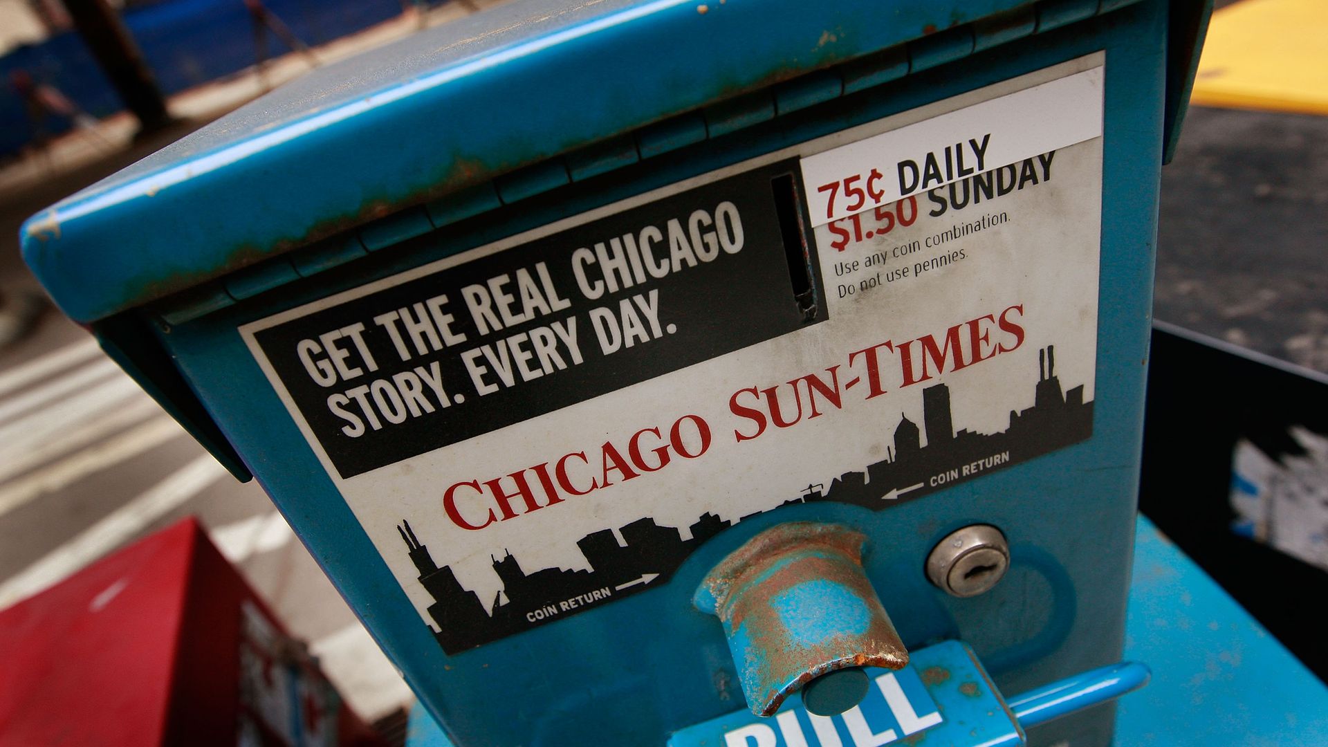 Photo of a newspaper box