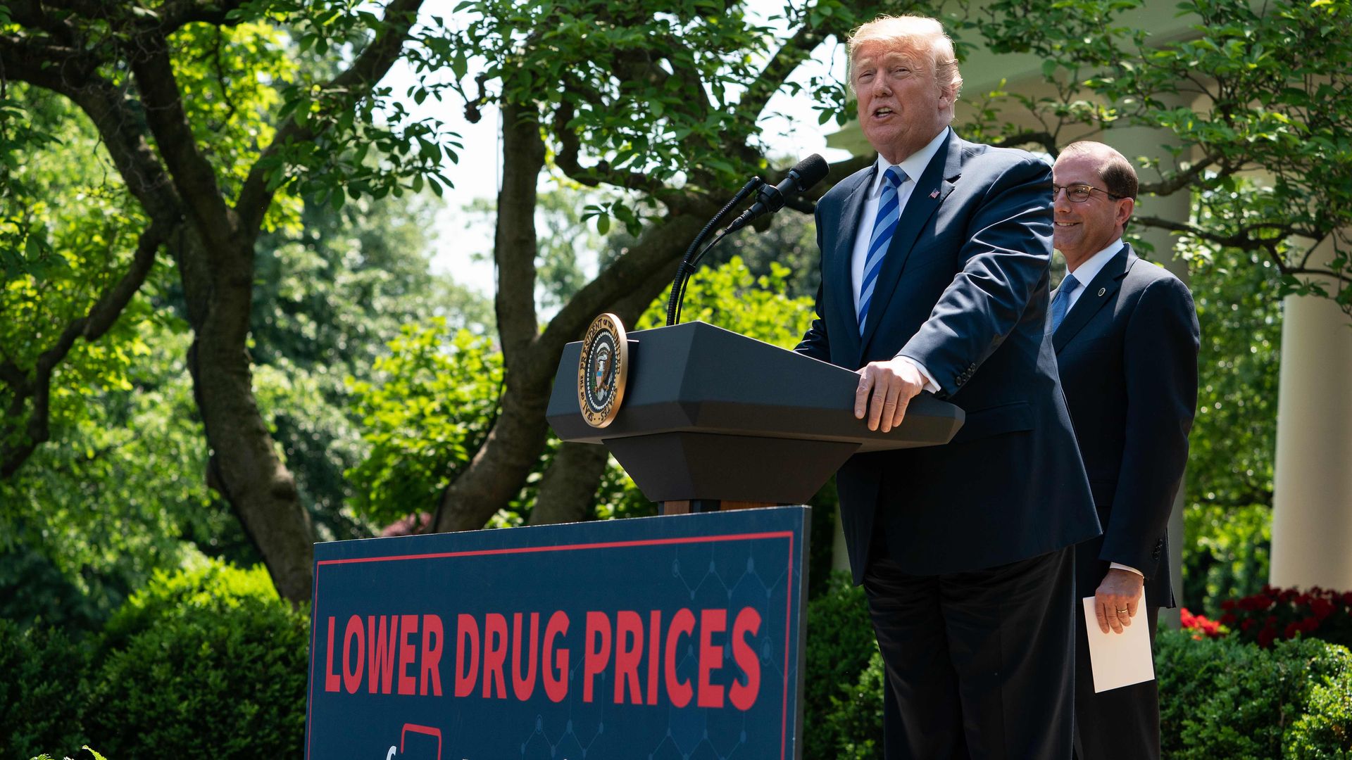 President Trump and HHS Sec Alex Azar