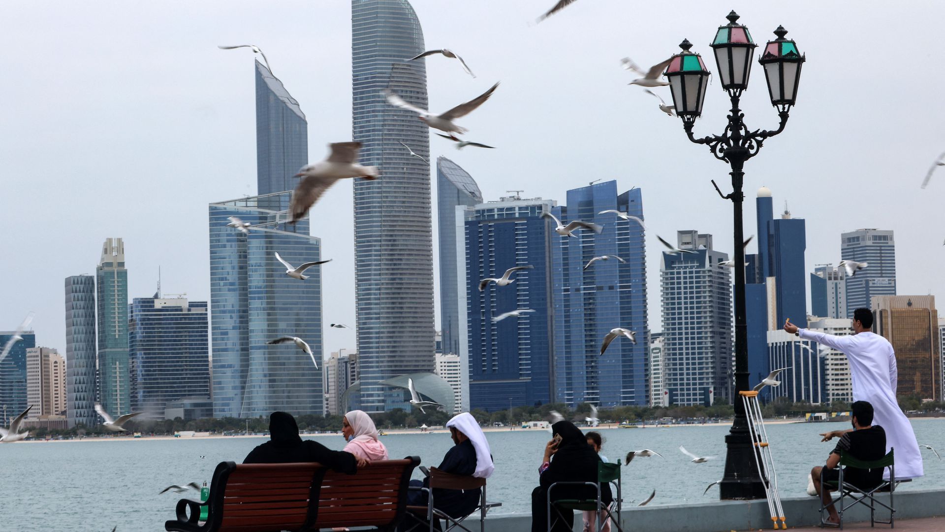 A view of Abu Dhabi this week. Photo: Giuseppe Cacace/AFP via Getty