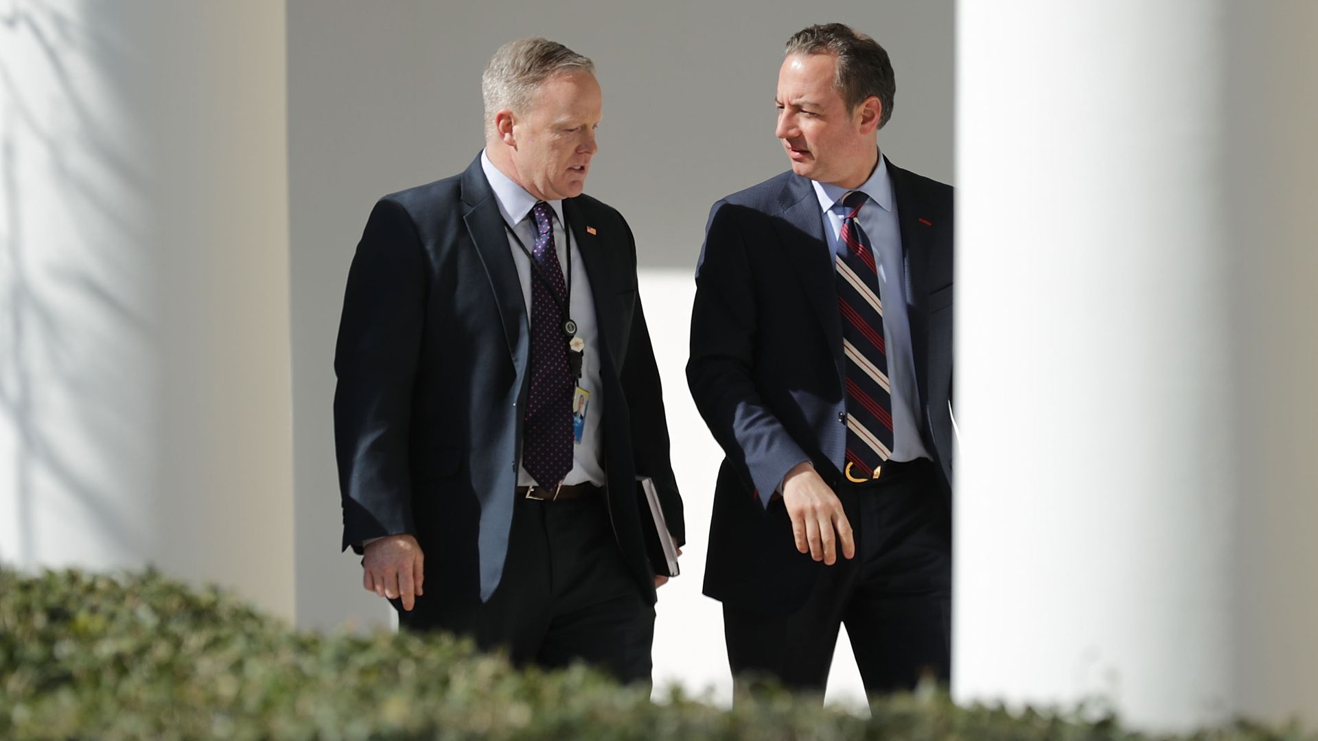 Sean Spicer and Reince Priebus.