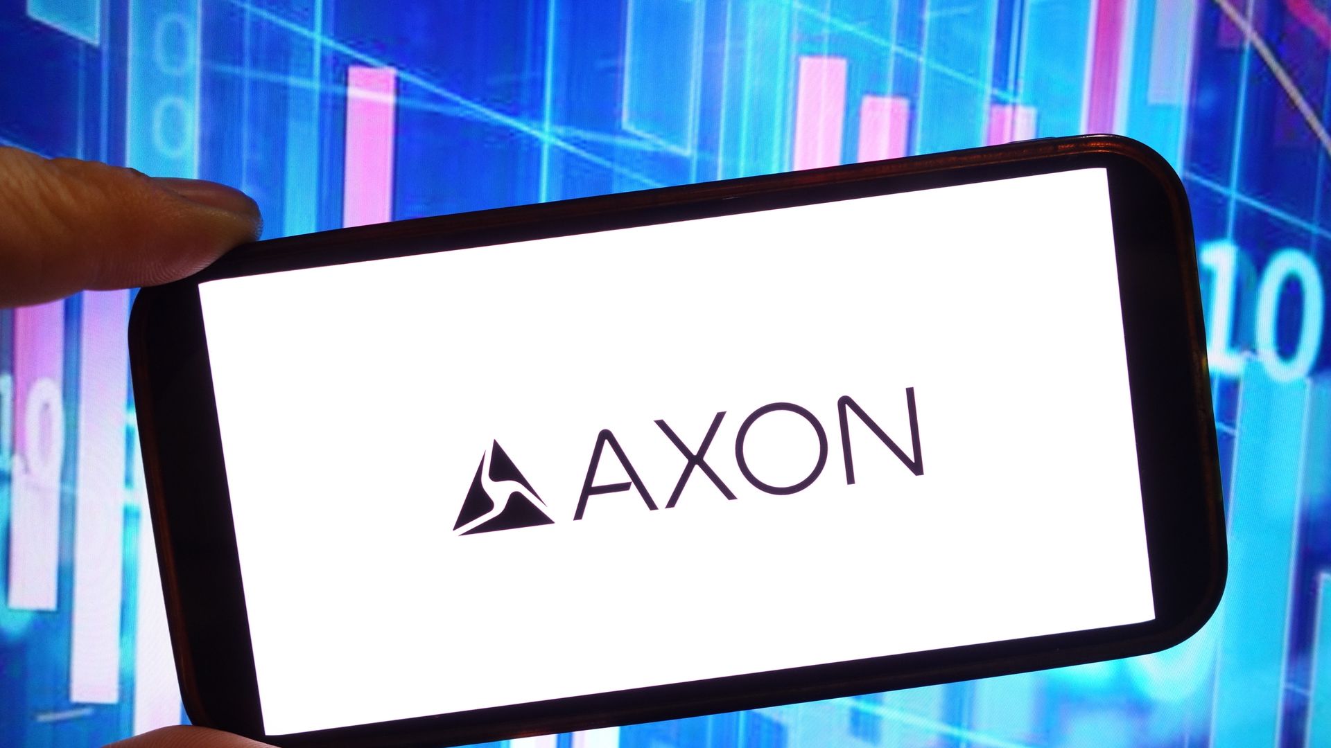A screen that says, "Axon."