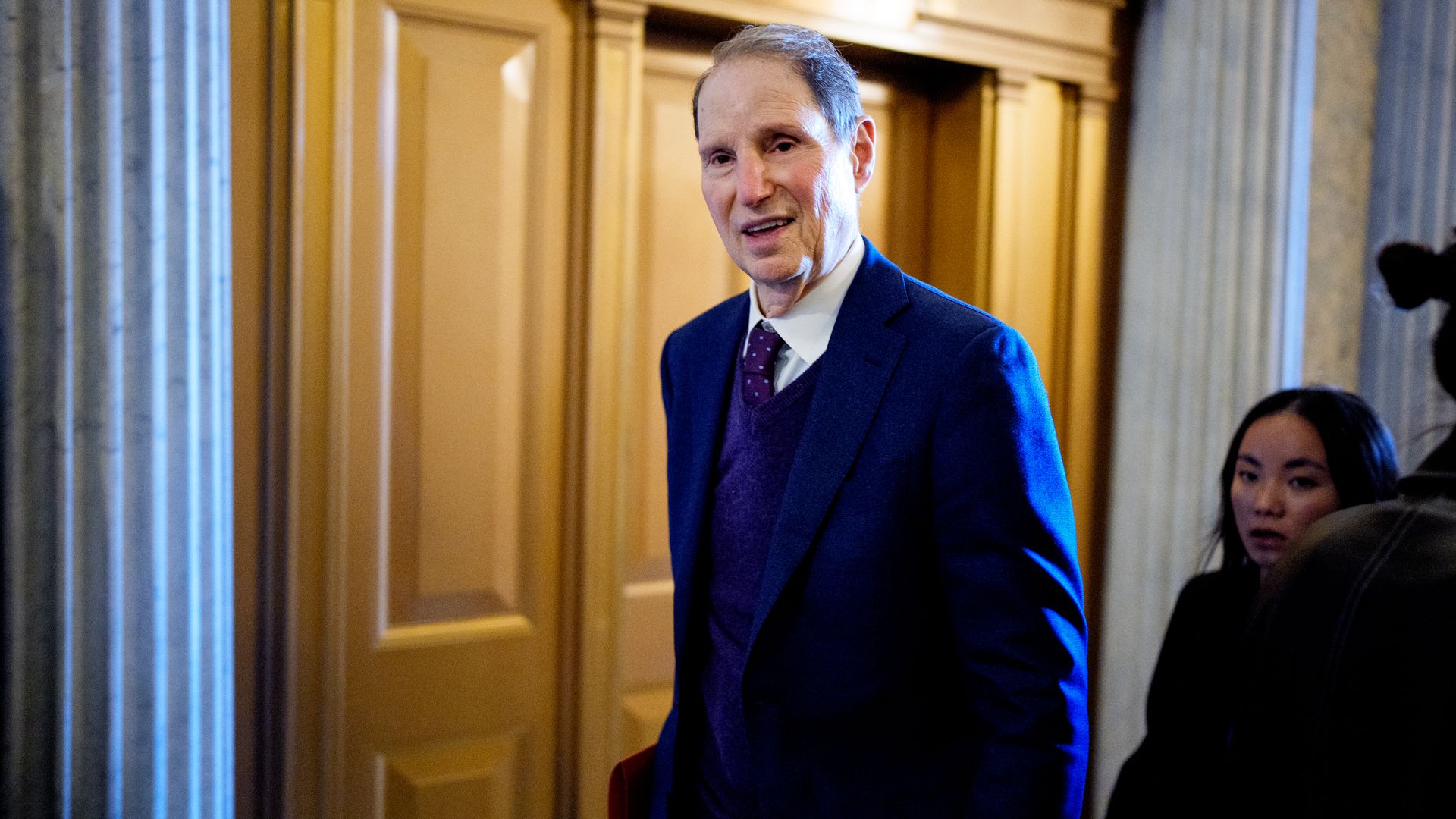 Sen. Ron Wyden in the Capitol on Dec. 11