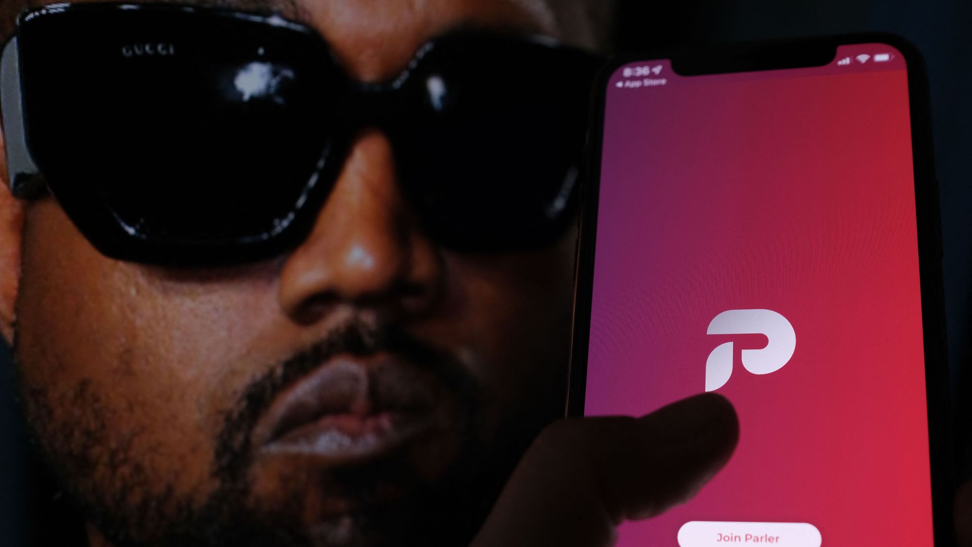 Kanye West and Parler app