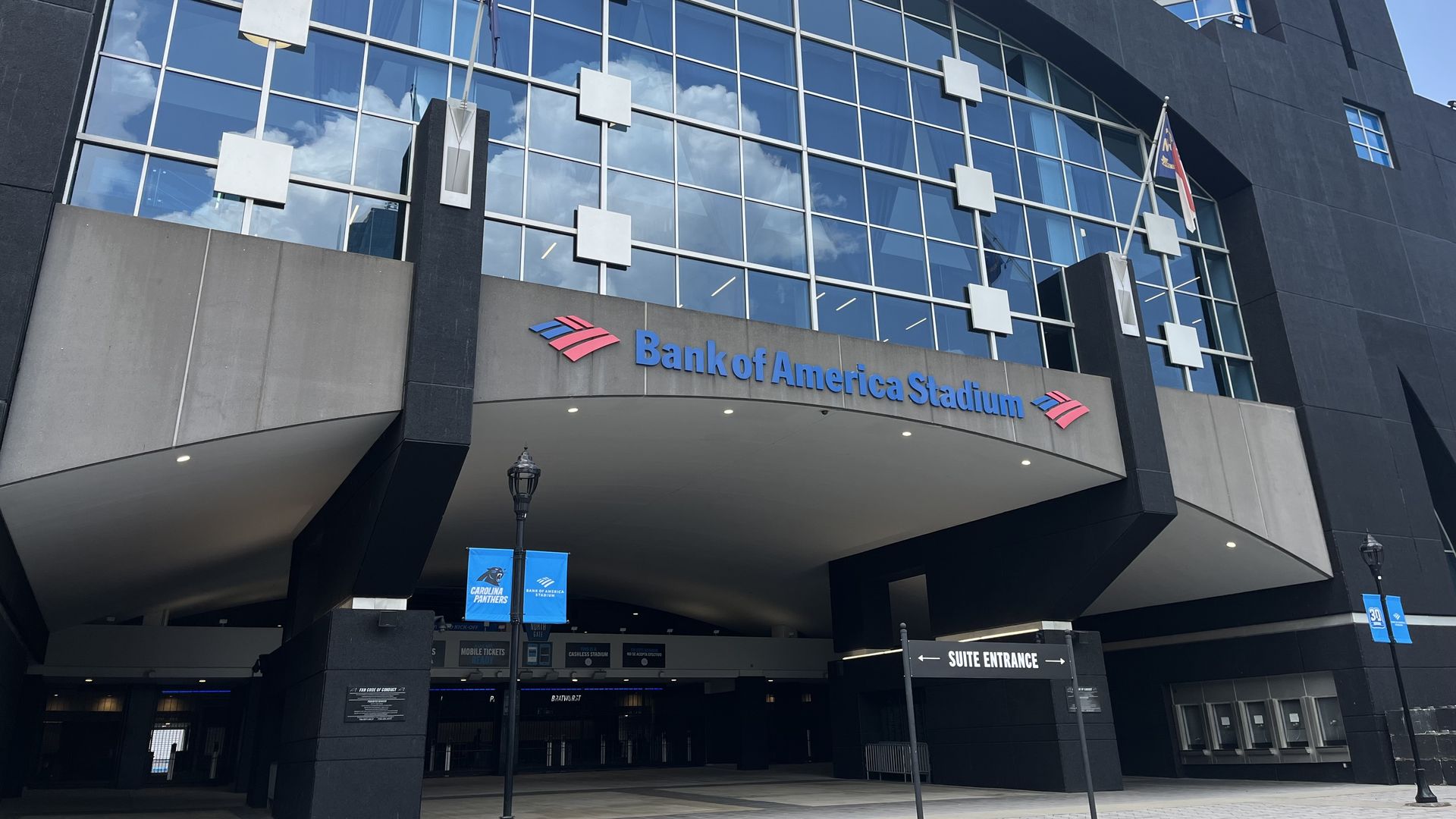 Bank of America Stadium front entrance
