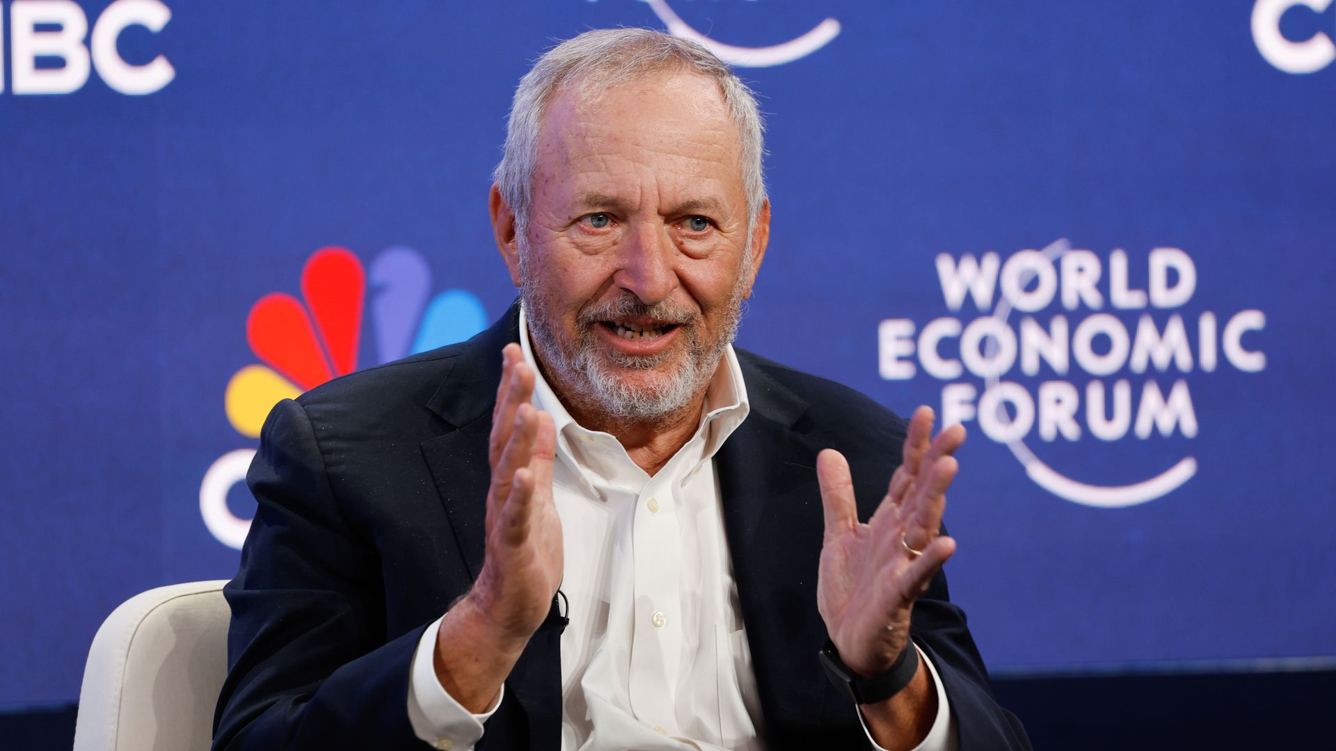 Larry Summers speaks at the World Economic Forum