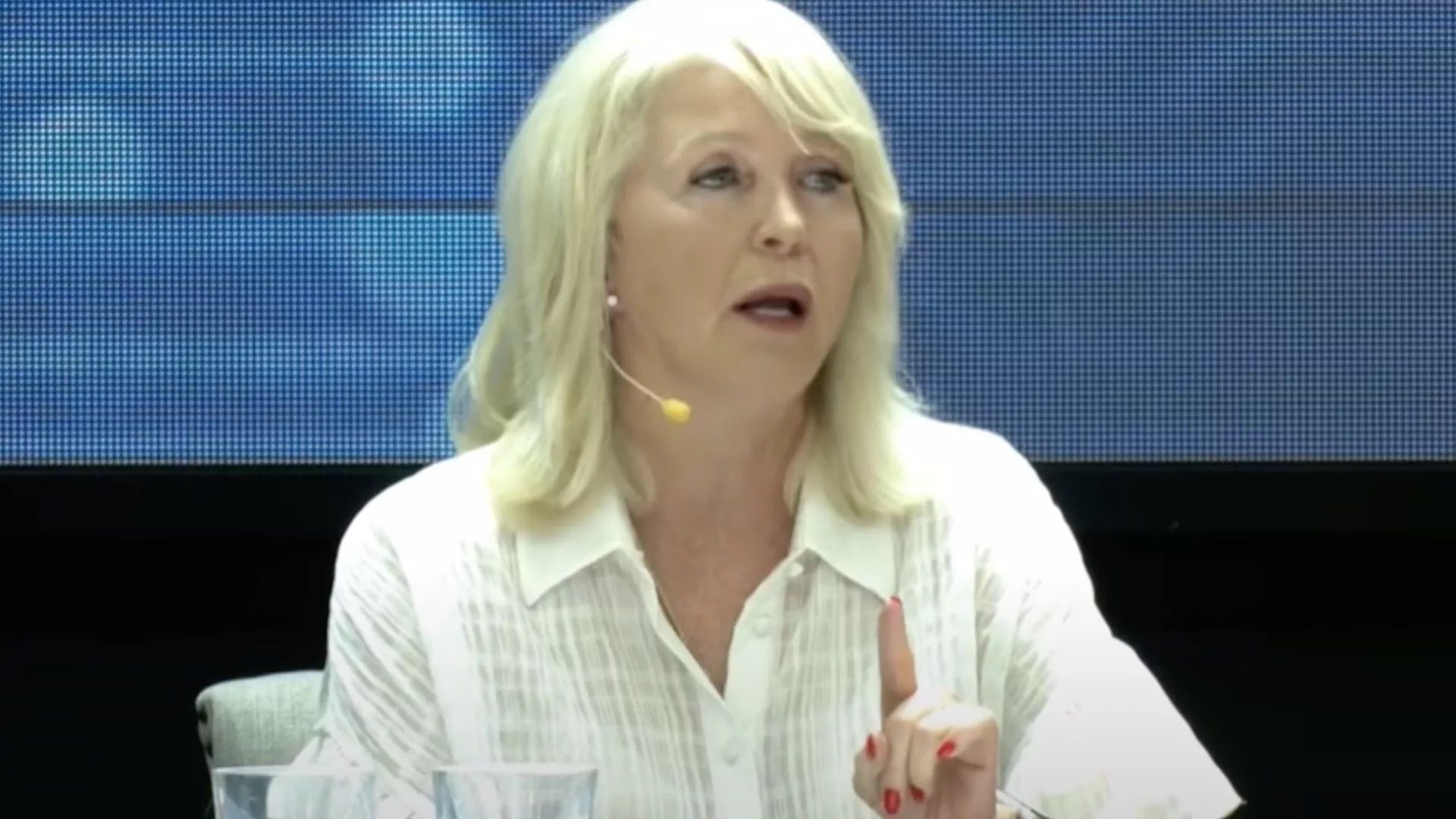 Mesa County Clerk Tina Peters on Aug. 10 at a conference in South Dakota hosted by Mike Lindell, the CEO of MyPillow and an ally of former President Trump. Photo via YouTube