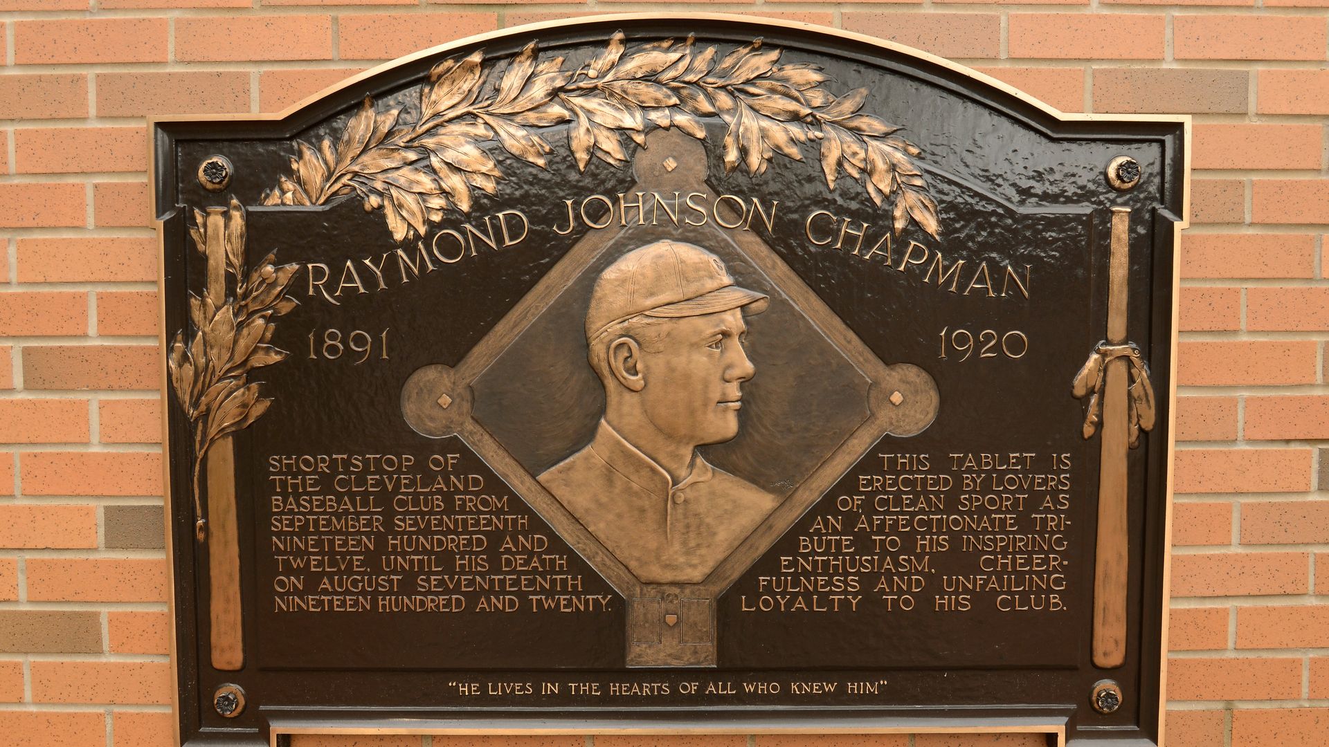 Ray Chapman plaque