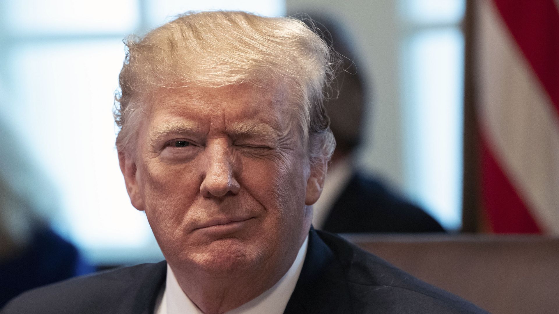 Trump winking