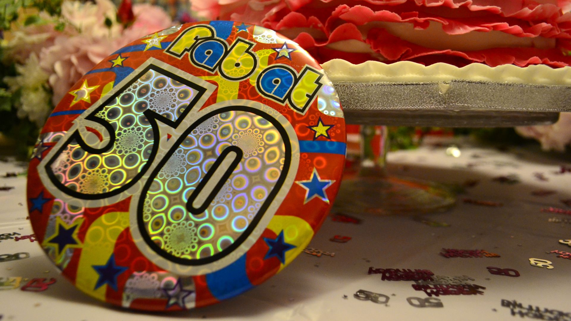 50th-birthday celebratory decoration.