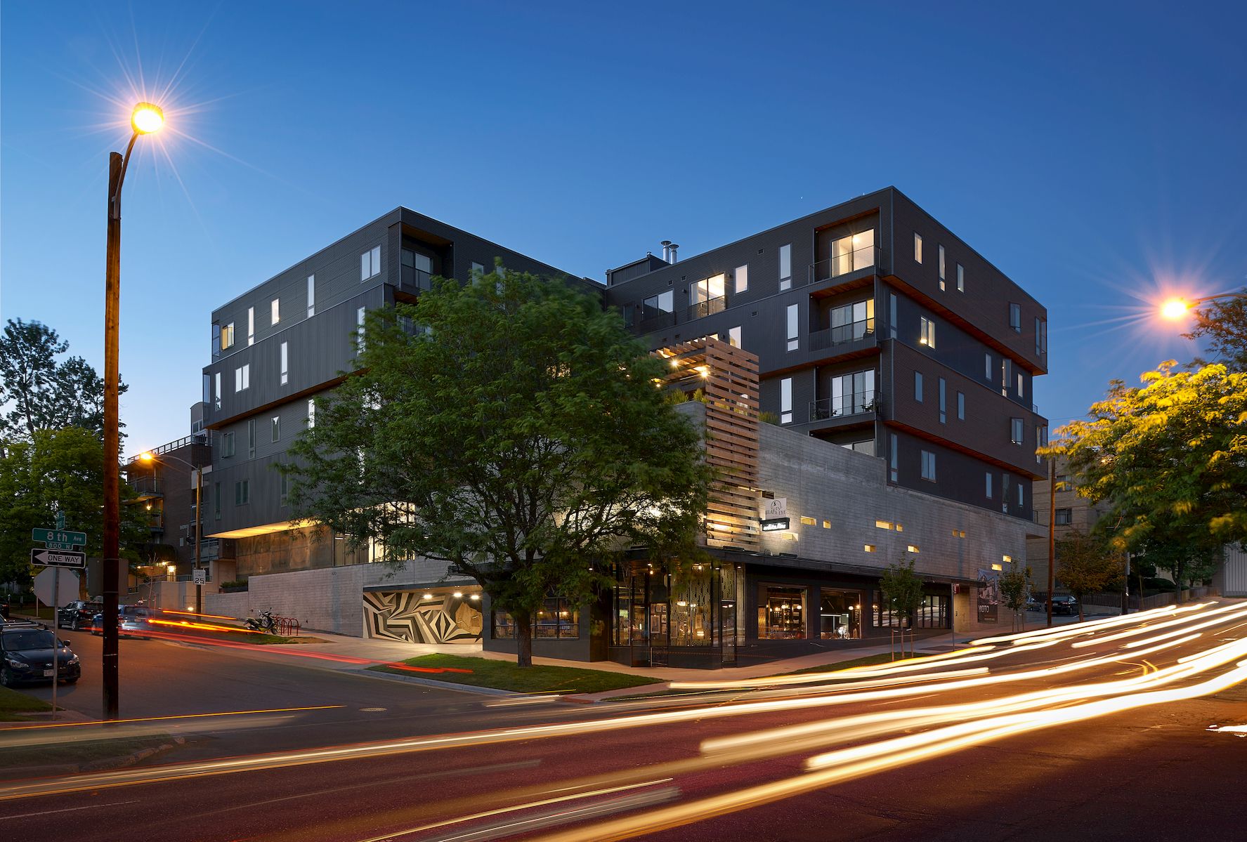 Photo shows a rendering of what the affordable housing could look like in the River District.