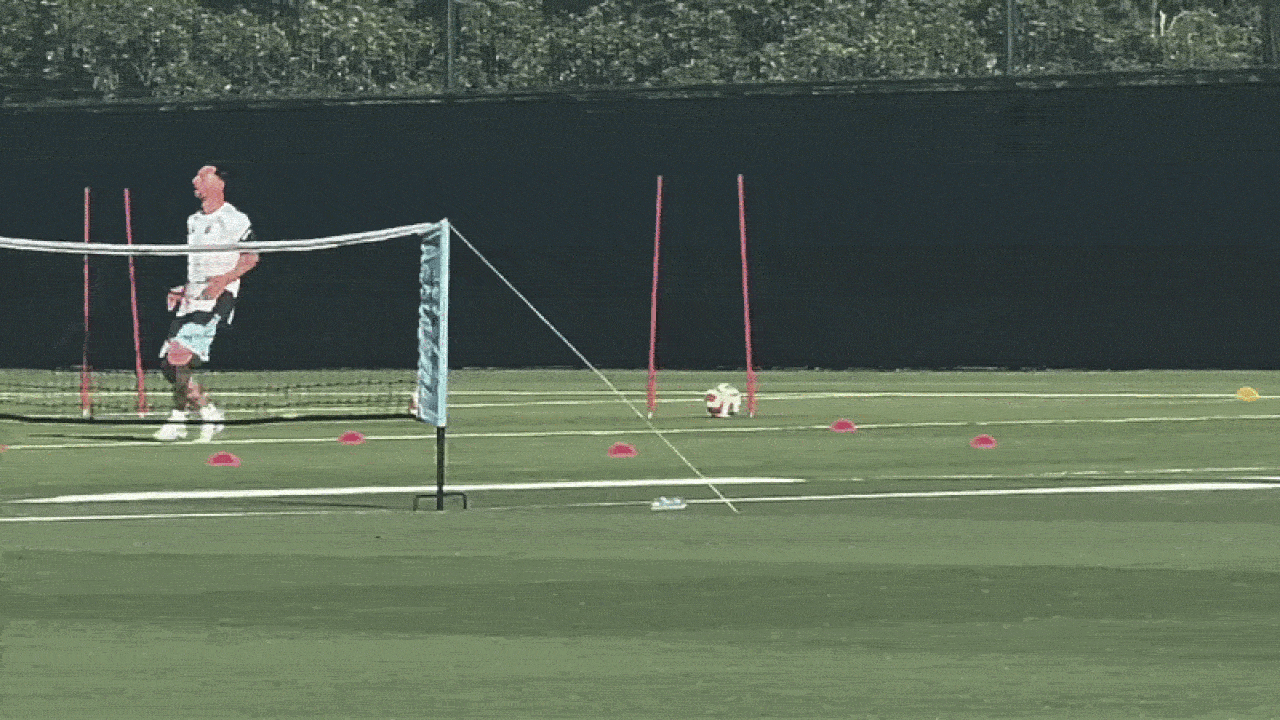 Messi practicing in KC.