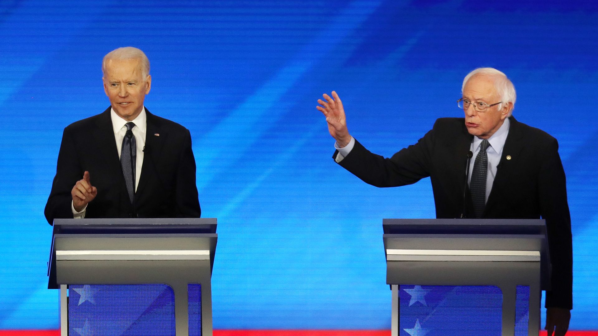 Joe Biden and Bernie Sanders