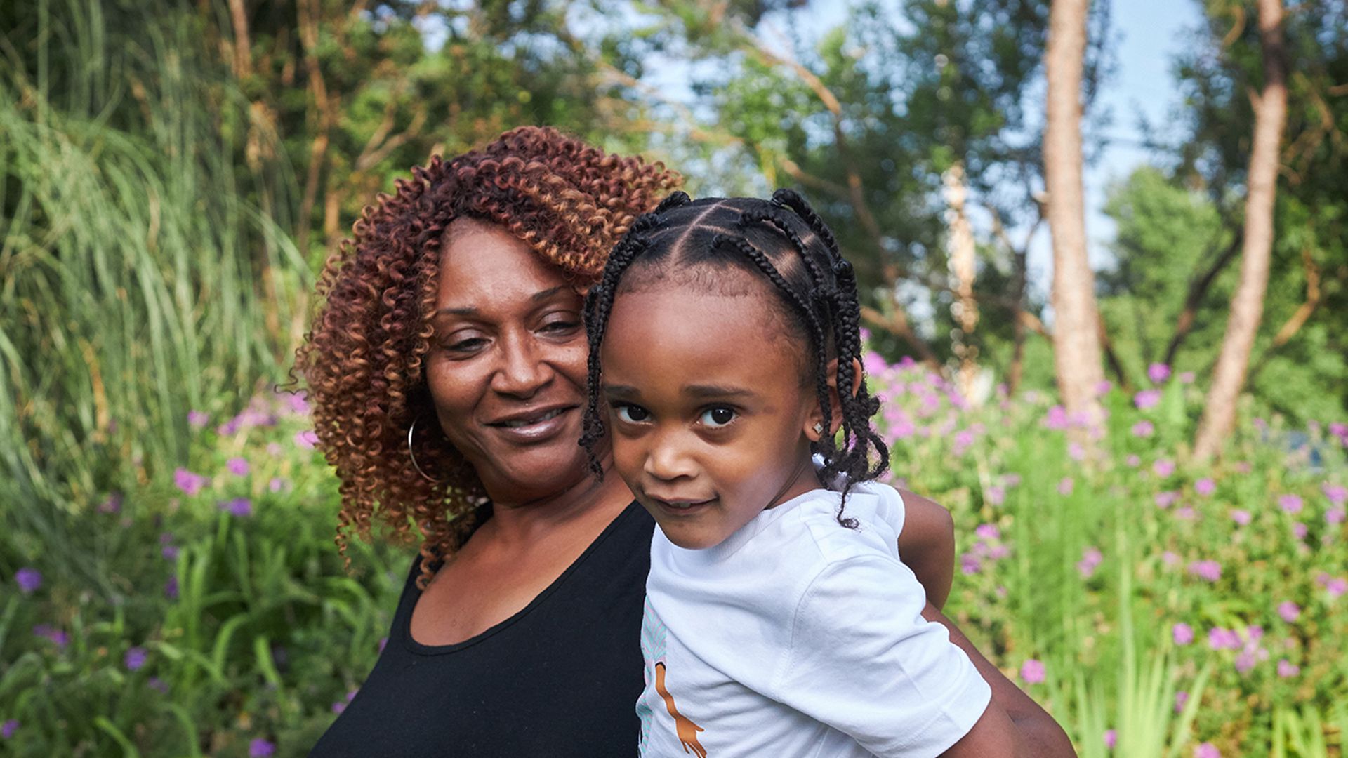 Vivian Carr and her grandson Justin Carr Jr.