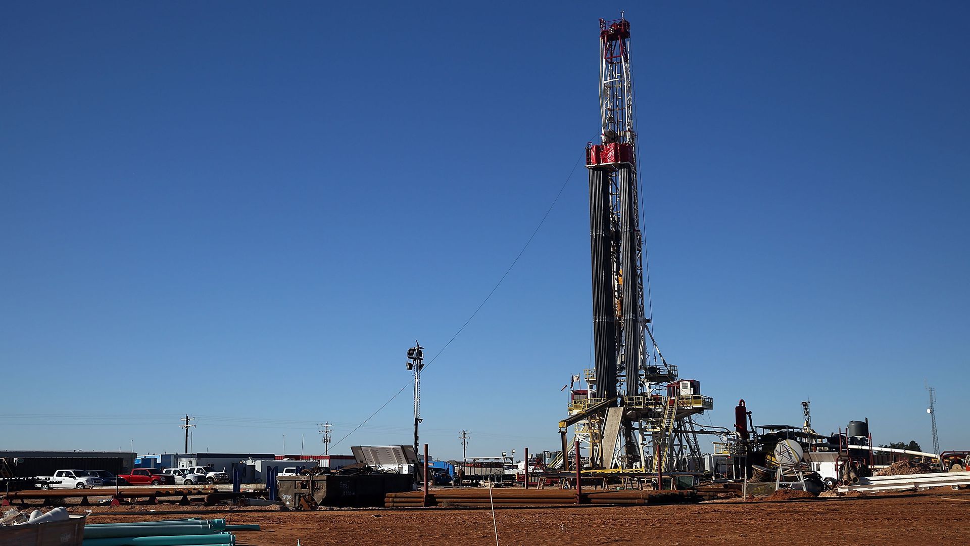 A fracking site in Texas