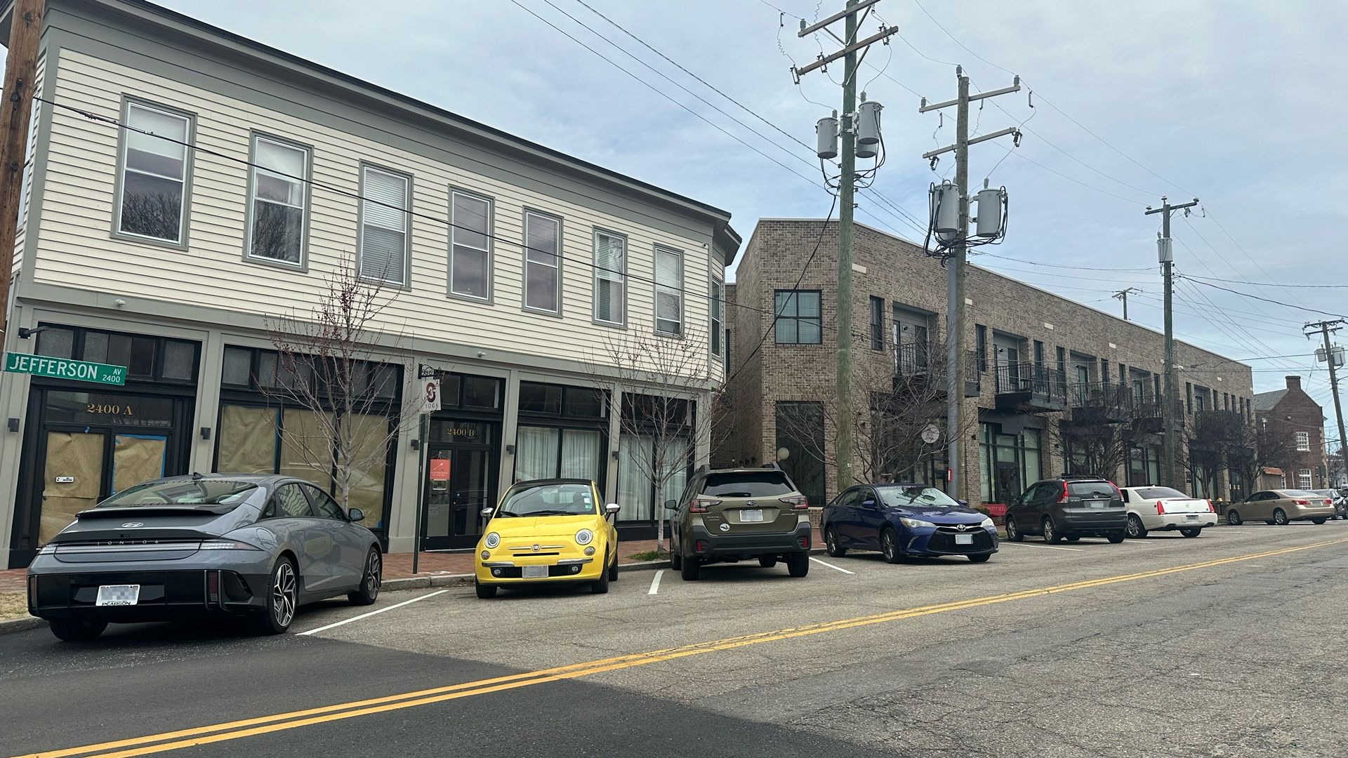 a bunch of cars parked the wrong one in Church Hill 