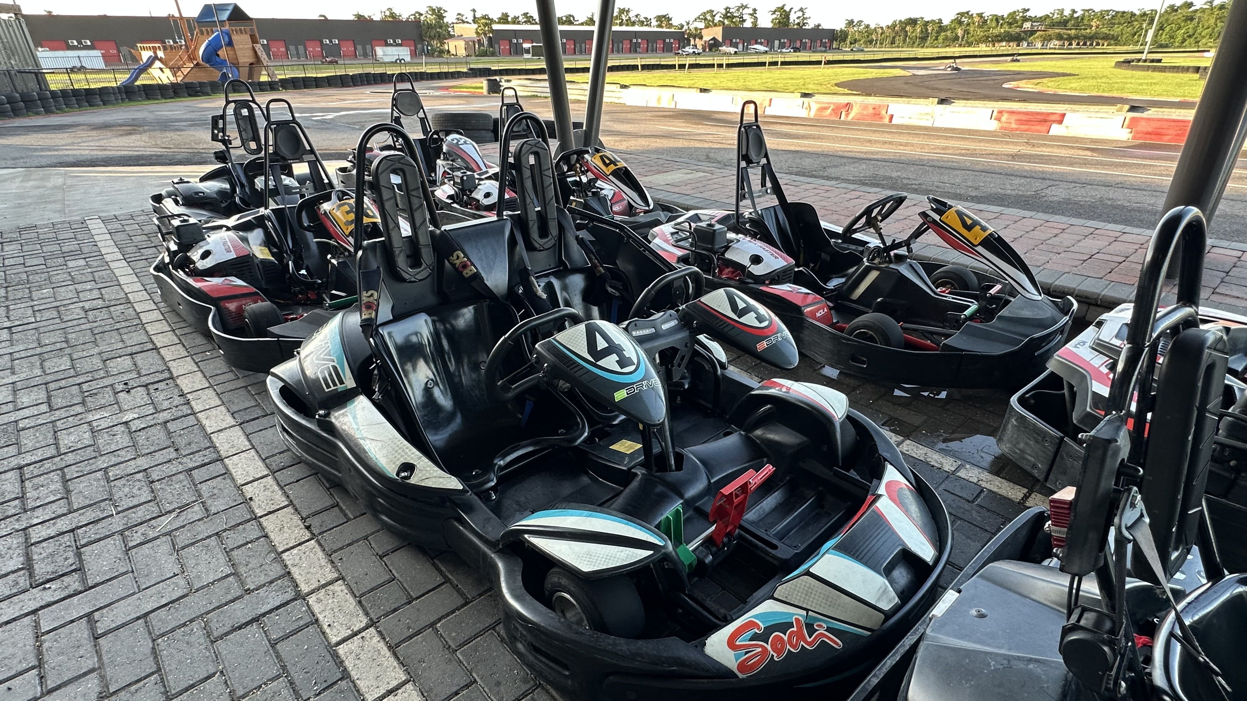 image shows a two-seater go kart