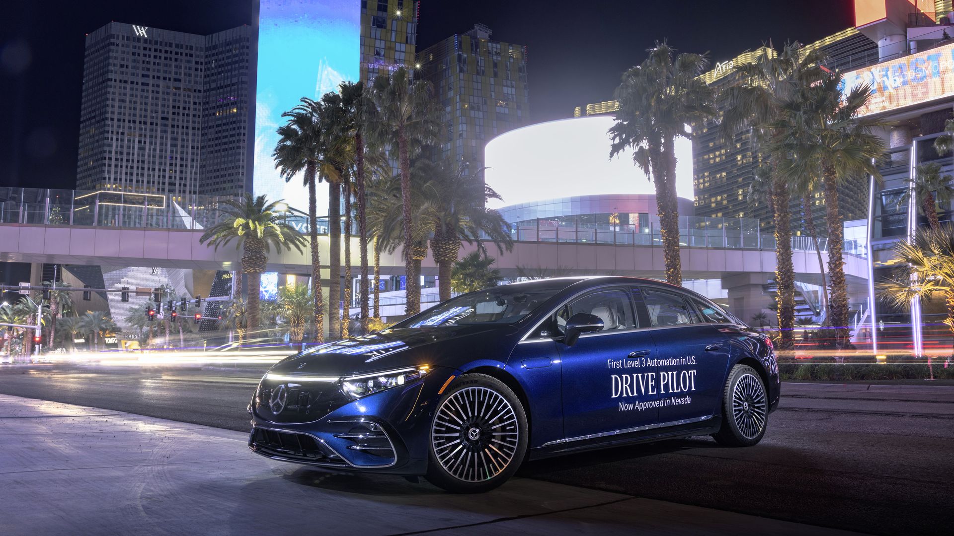 A Mercedes vehicle with Drive Pilot technology.