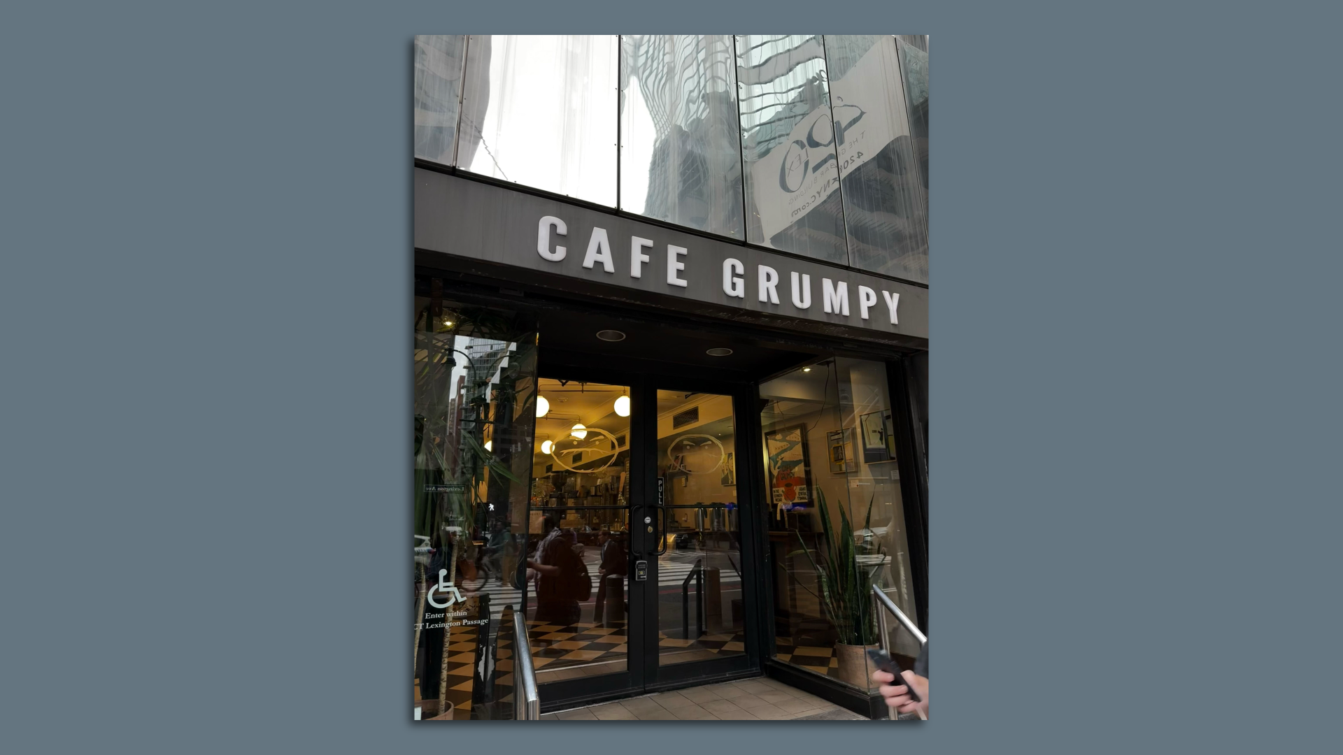 A New York storefront that says Cafe Grumpy
