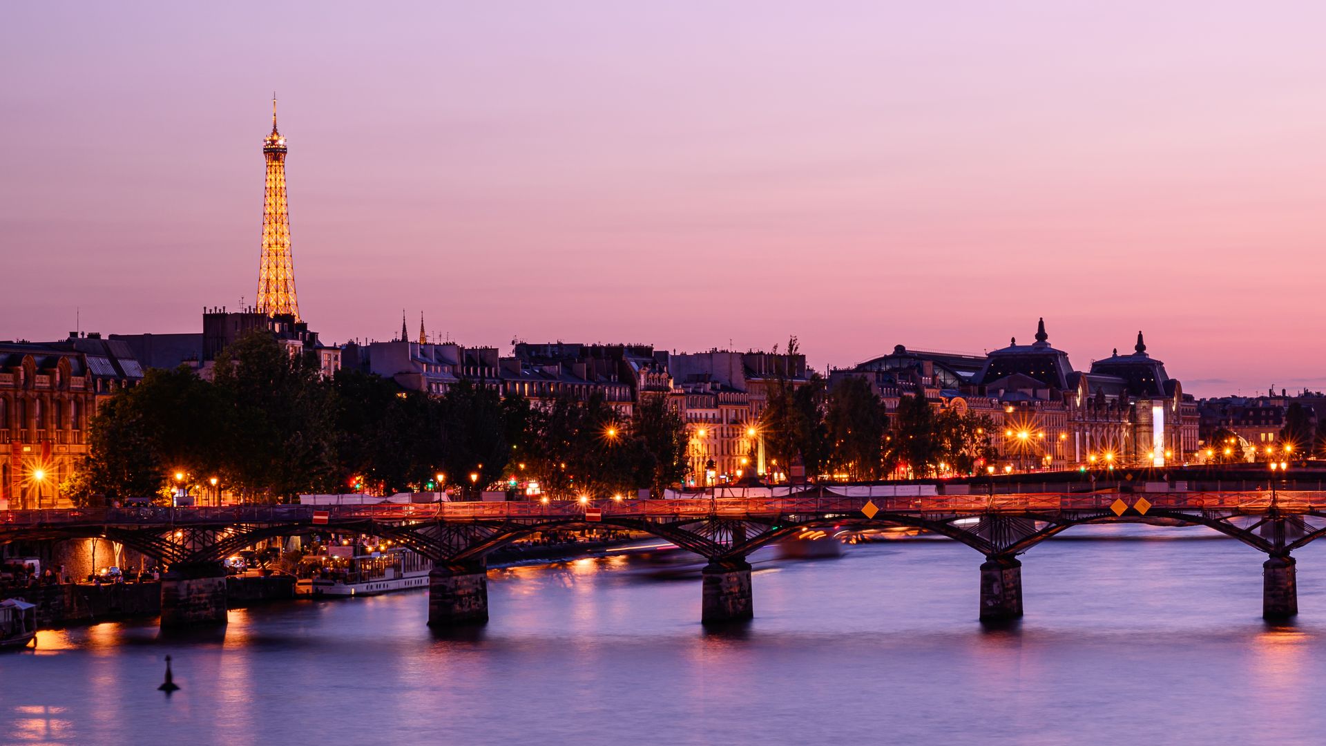 river seine at sunset