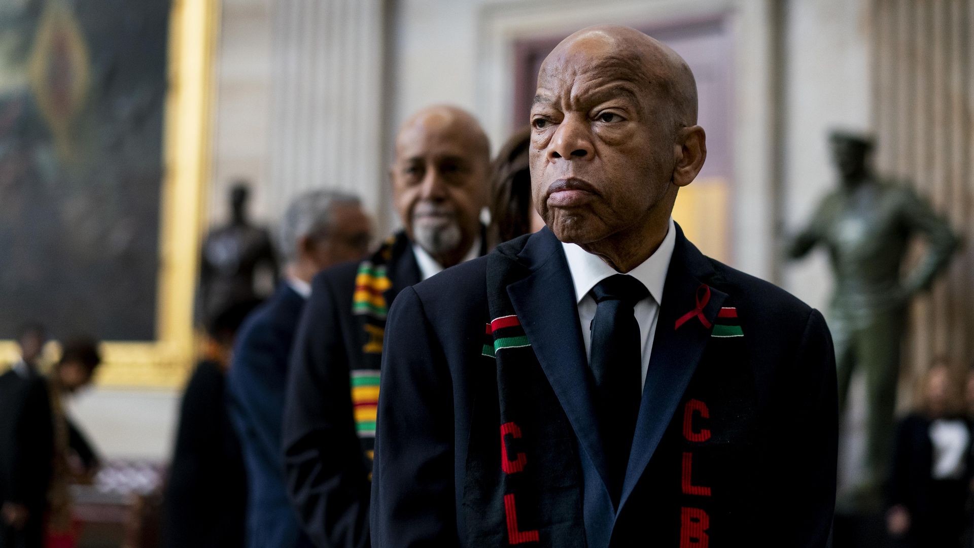 Rep. John Lewis standing in the dome of Congress