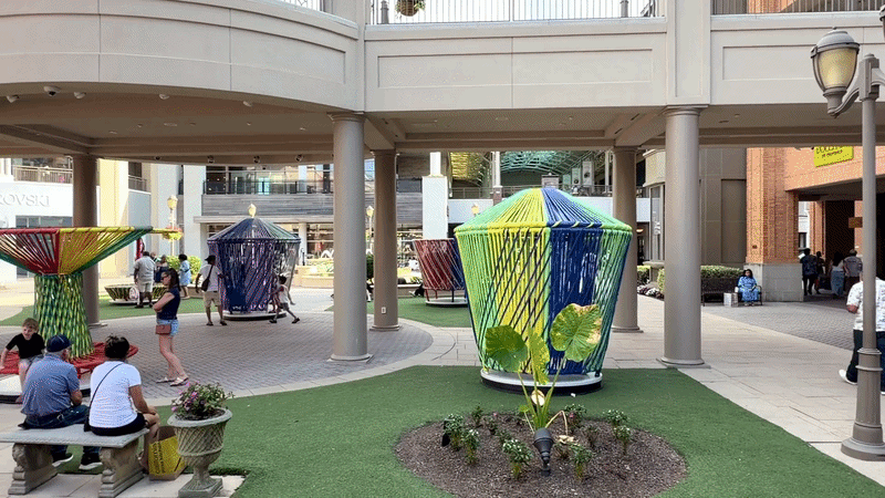 a video of spinning tops at short pump mall