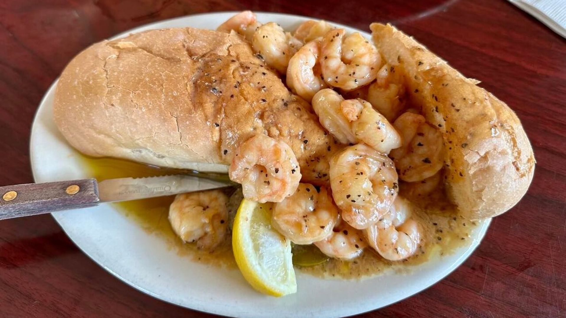 New Orleans BBQ Shrimp Poboy At Liuzza S By The Track Is The Best   1689094646311 