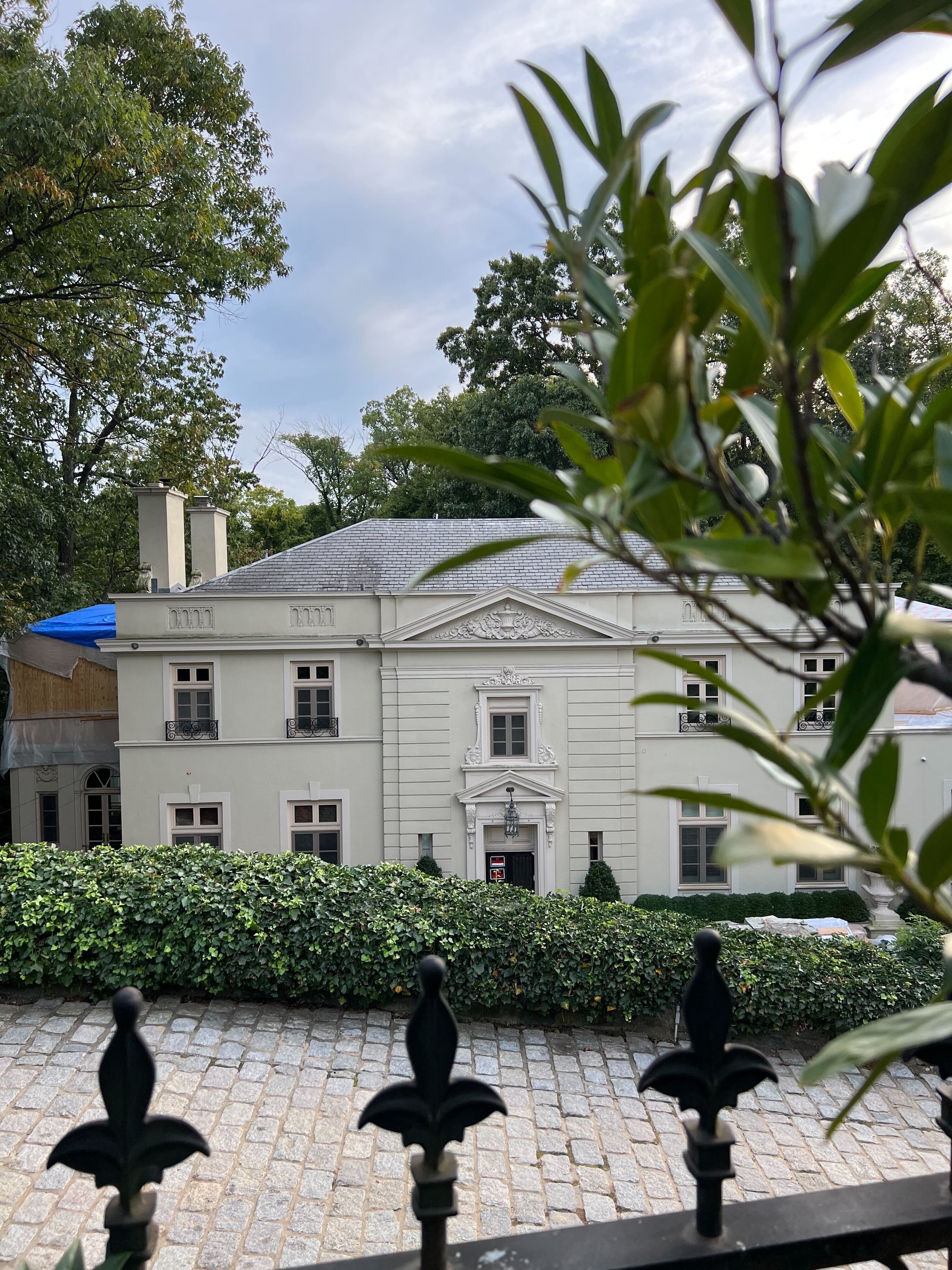 A two-story Beaux Arts stone mansion owned by tech billionaire Peter Thiel in Northwest D.C.  