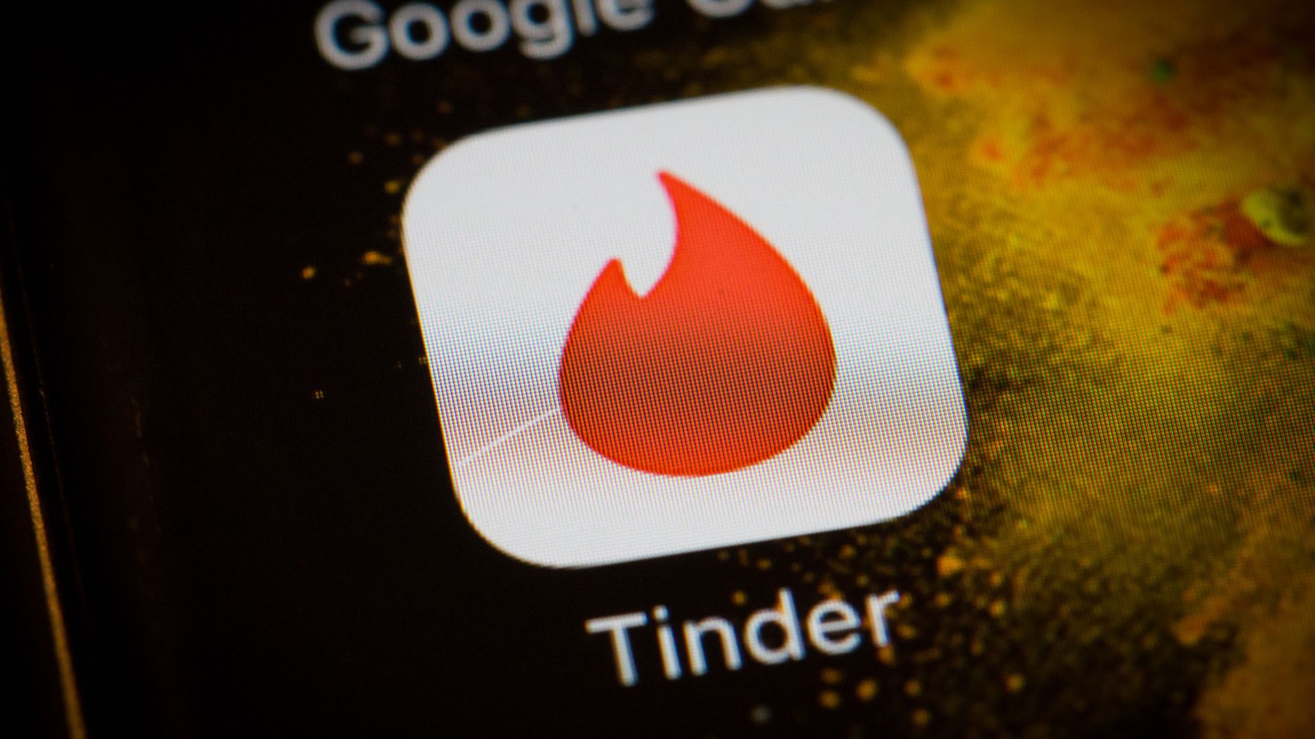 The Tinder app on an iPhone