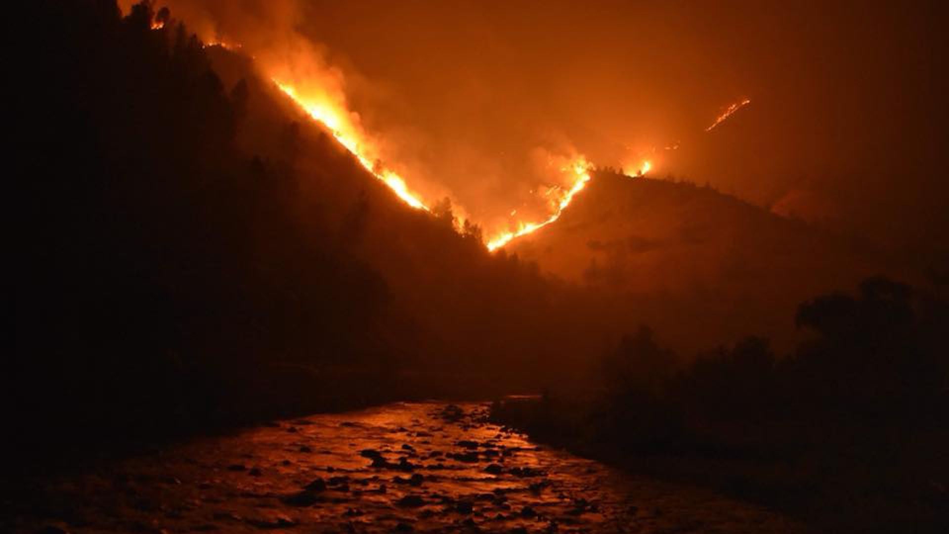 The Ferguson Fire seen on July 24, 2018.