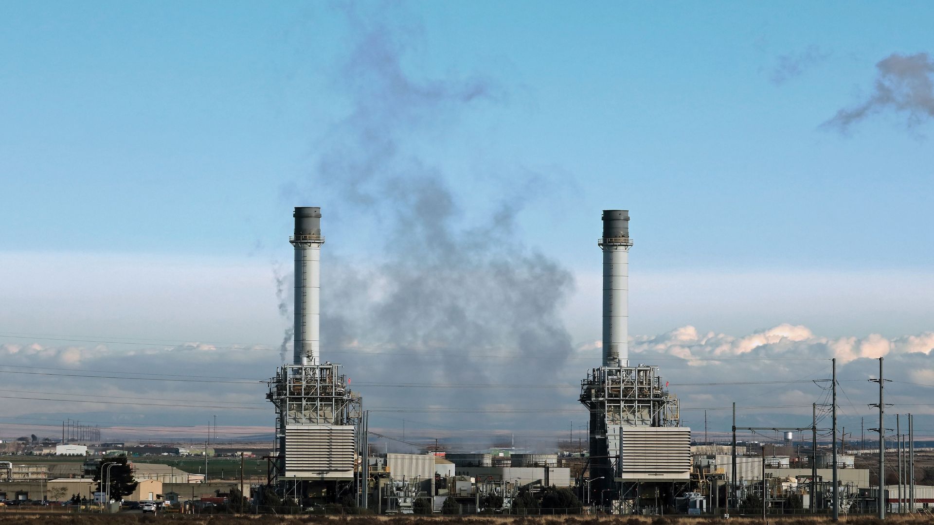 Natural gas fueled electricity generating power plant near Hermiston Oregon.