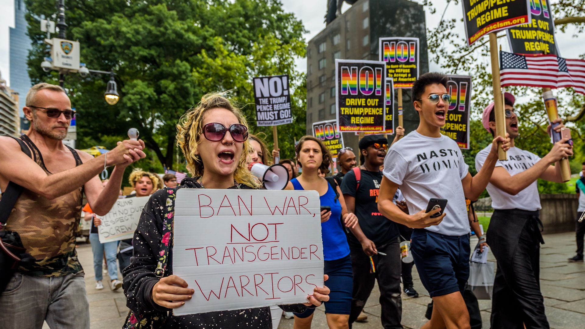 Protesting transgender ban