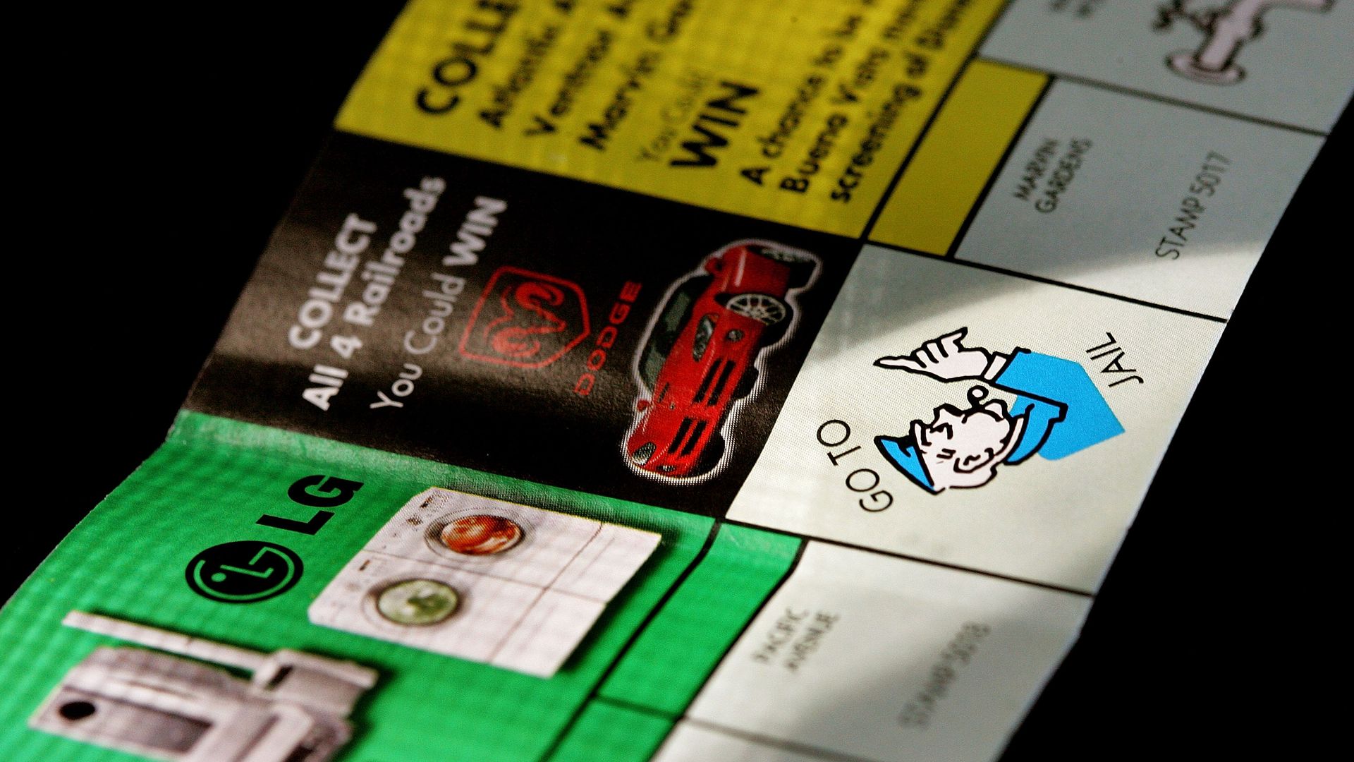 McDonald's Monopoly board