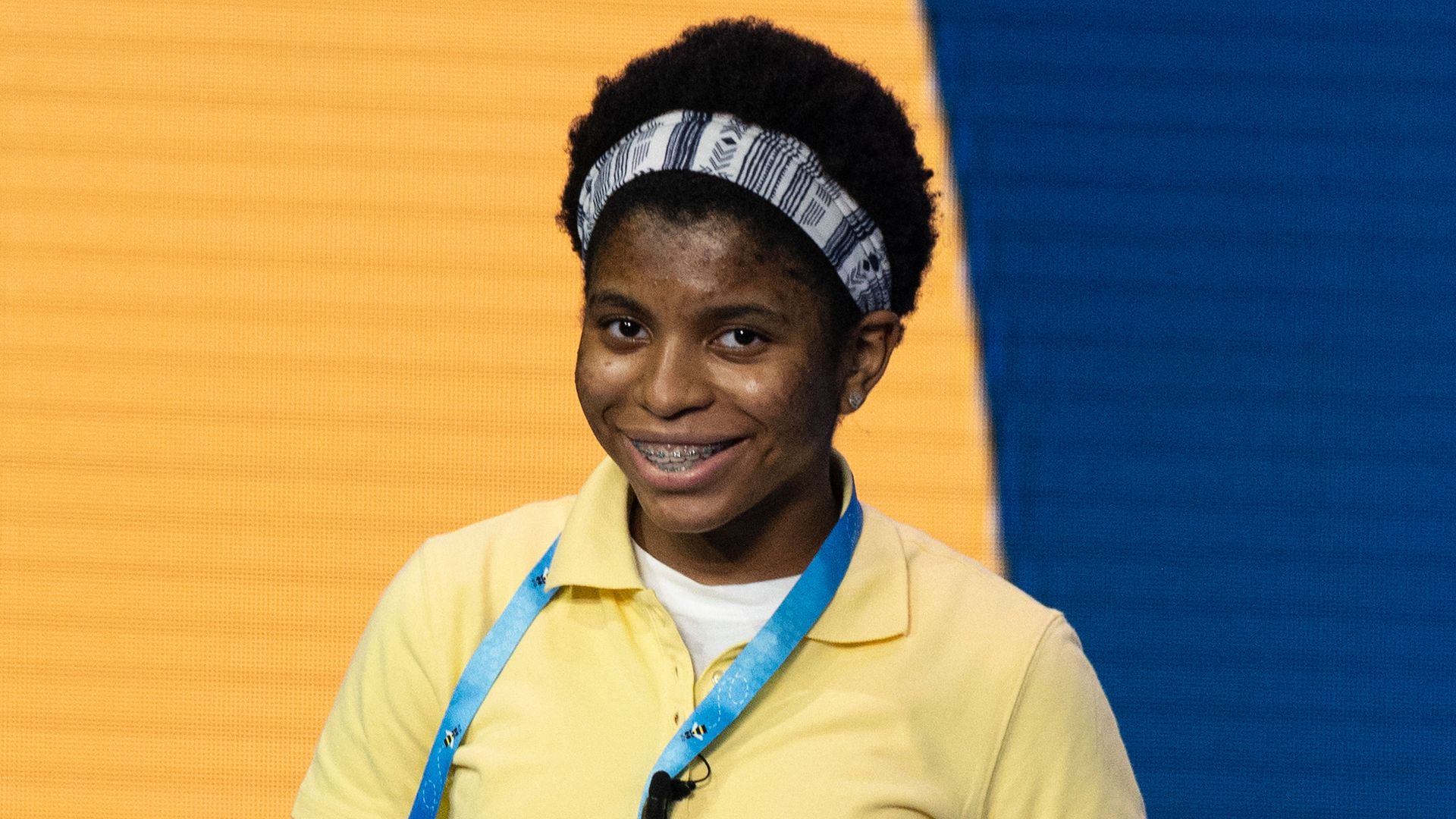 Zaila Avant-garde competes in the Scripps National Spelling Bee finals in Orlando, Florida on July 8, 2021.