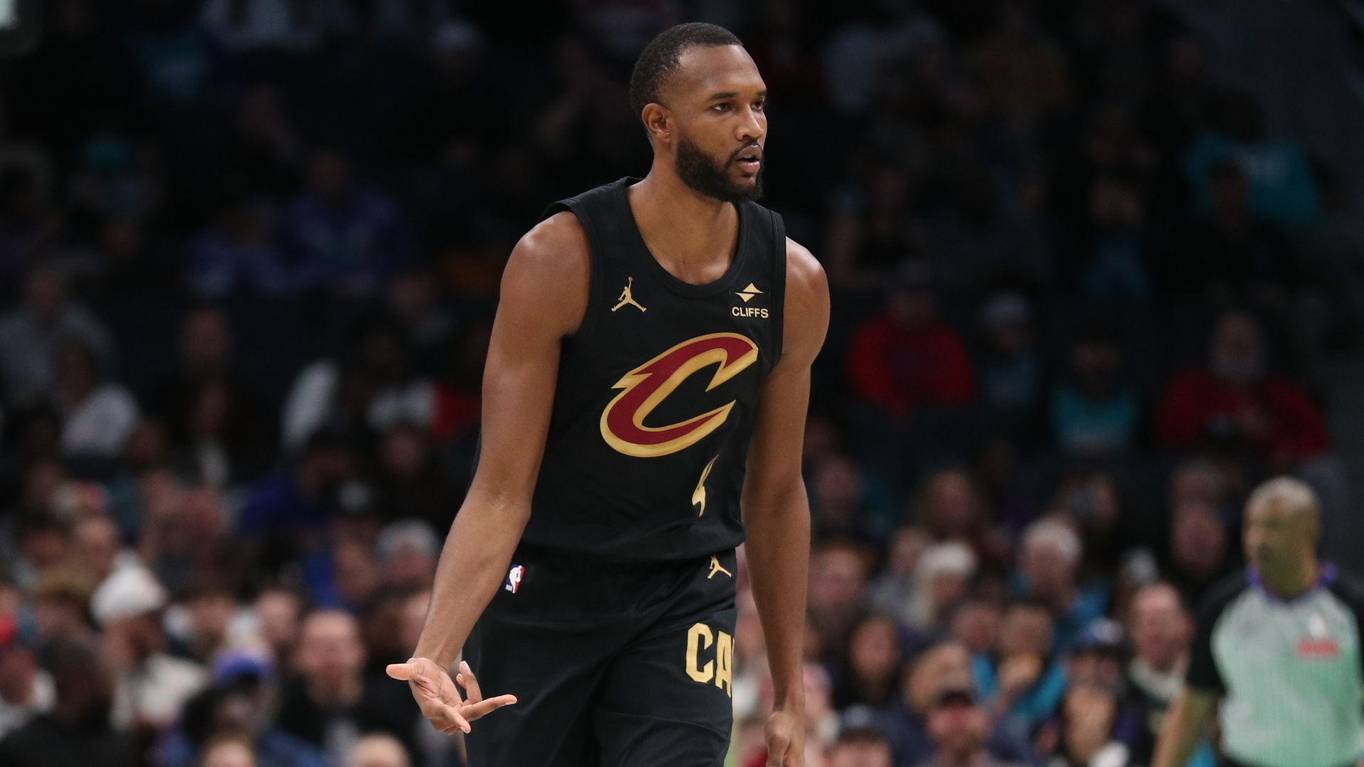 Photo of Evan Mobley in Black Cavs jersey