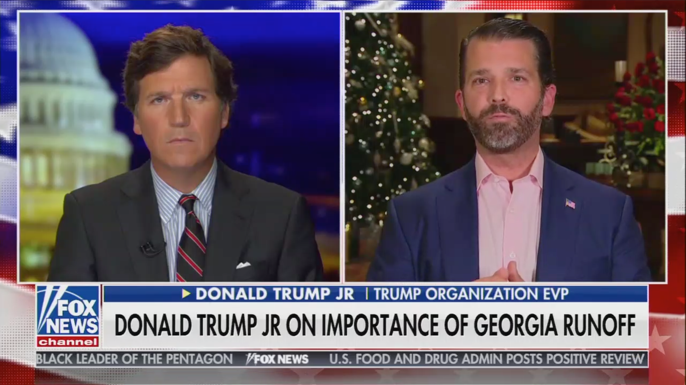 Donald Trump Jr blitzes airwaves ahead of the Georgia Senate runoffs